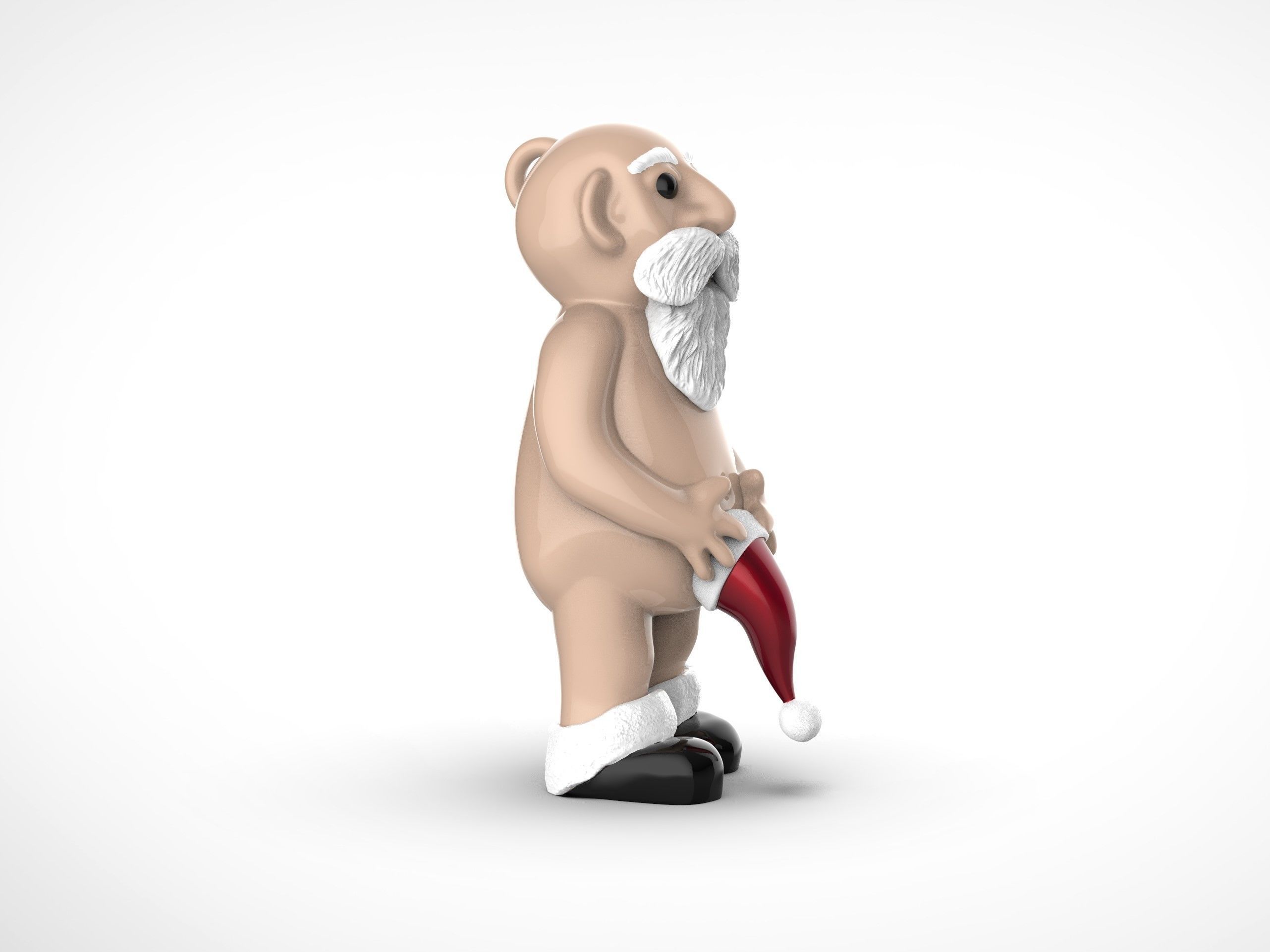 Whoopsie Santa Ornament 3D print model_1