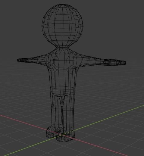 Relatively low-poly Humanoid Low-poly 3D model_1