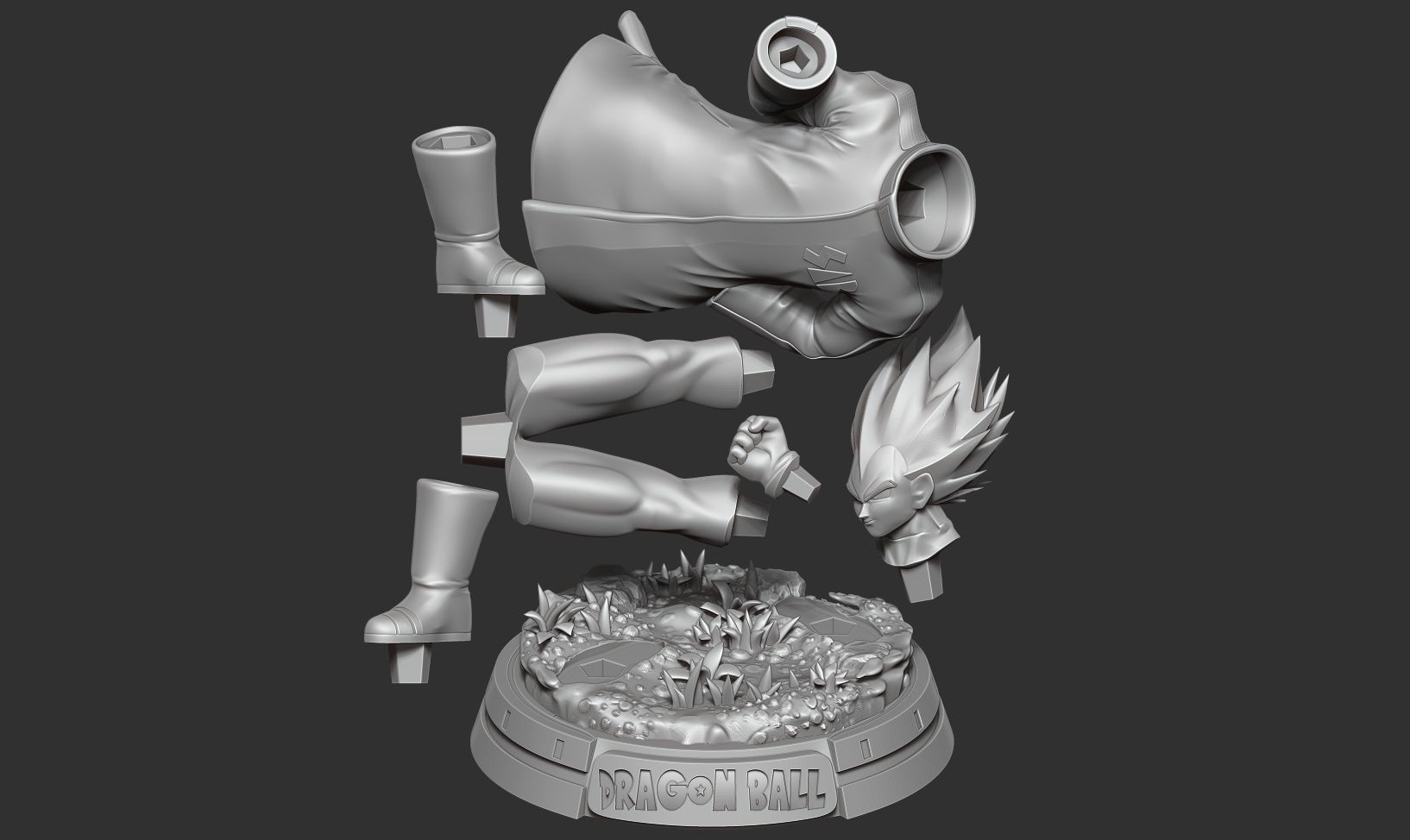 Vegeta In A Green Coat 3D print model_2