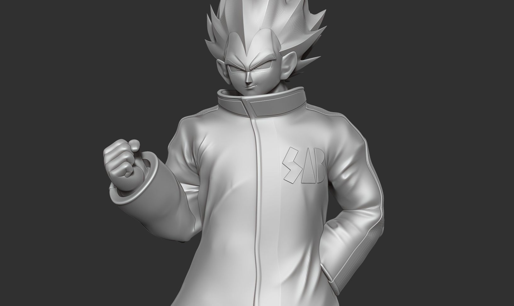 Vegeta In A Green Coat 3D print model_10