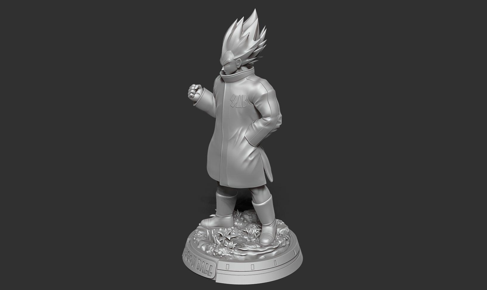 Vegeta In A Green Coat 3D print model_22