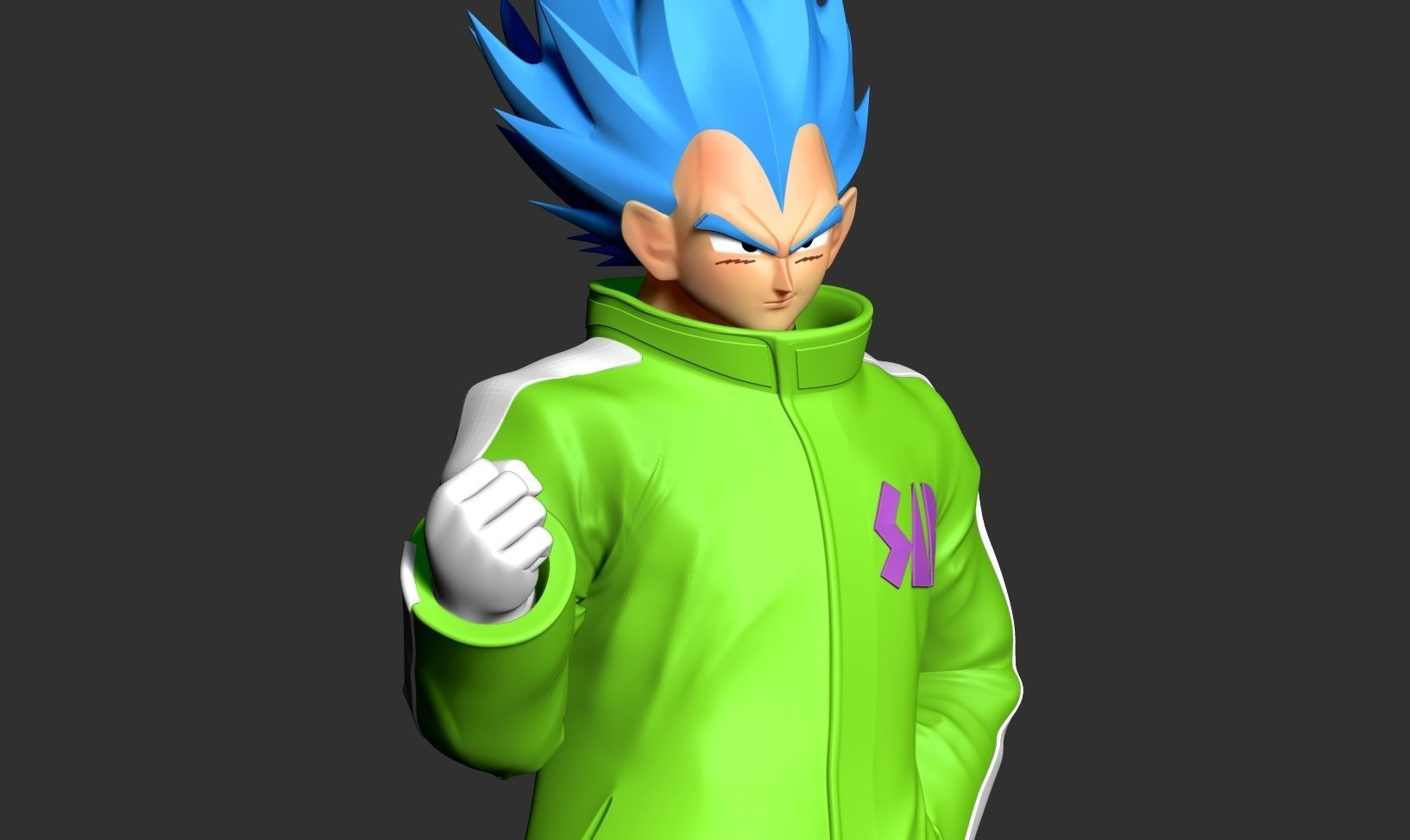Vegeta In A Green Coat 3D print model_8