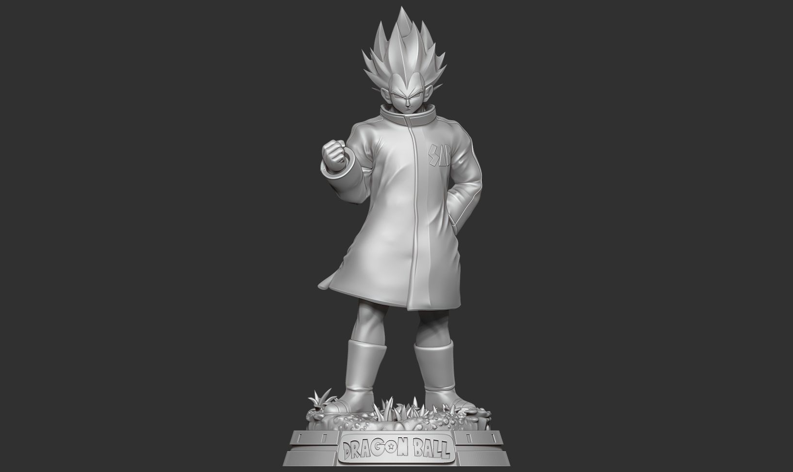 Vegeta In A Green Coat 3D print model_14