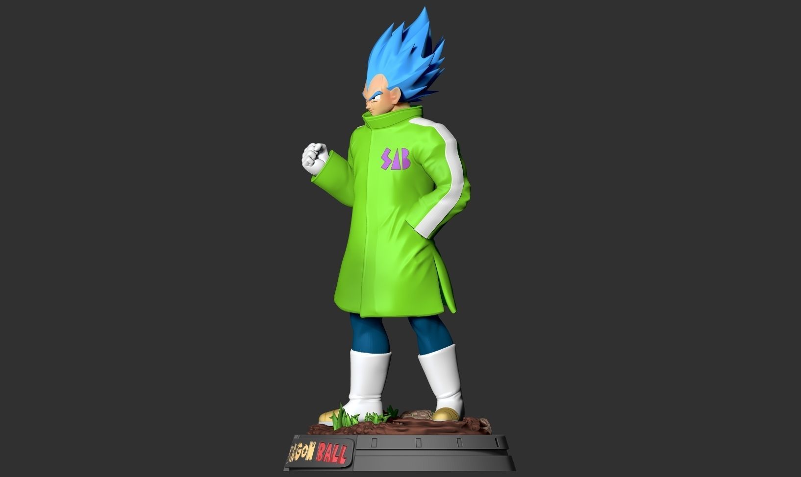 Vegeta In A Green Coat 3D print model_15