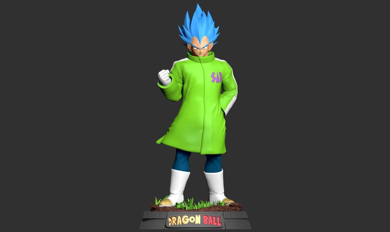 Vegeta In A Green Coat 3D print model_13