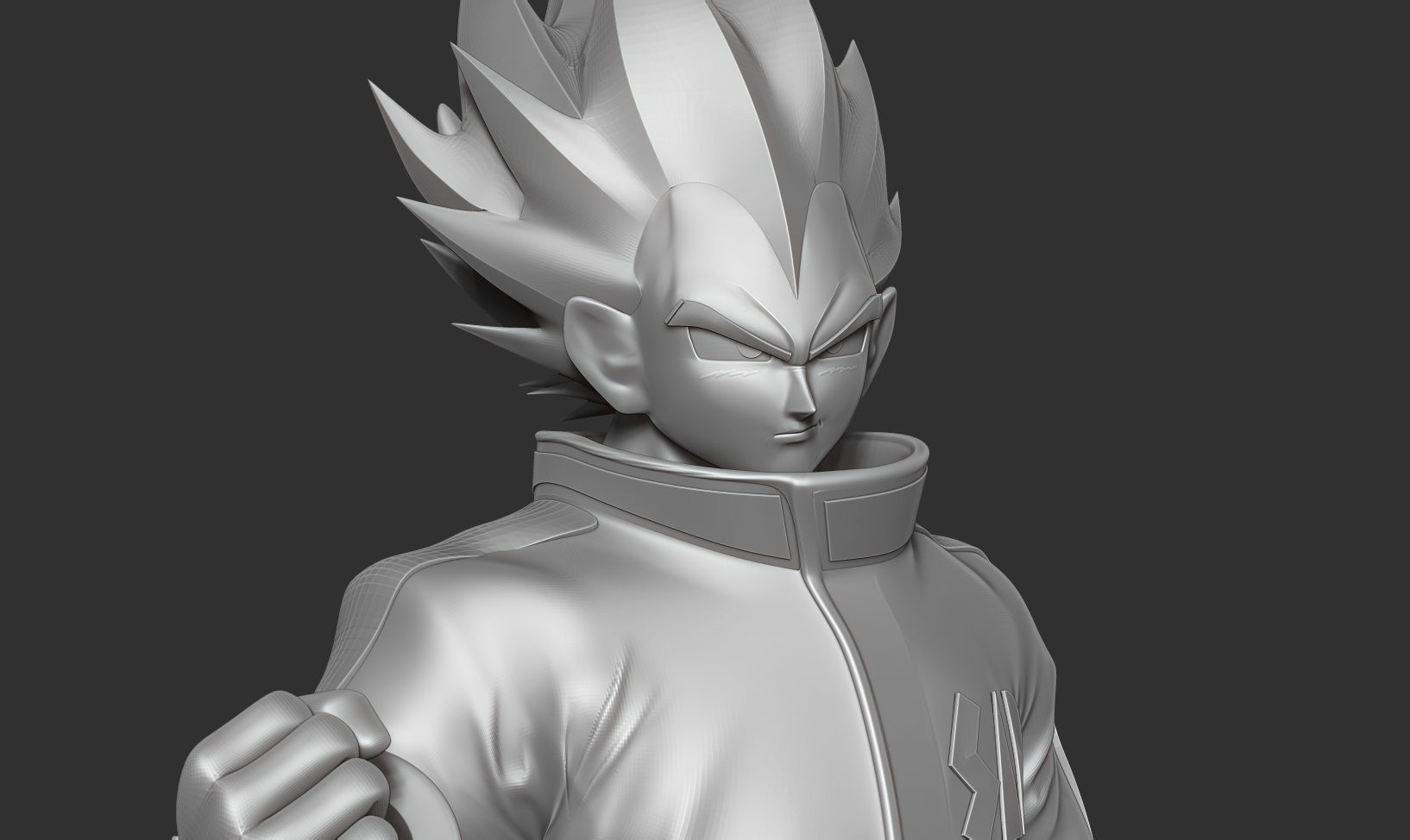 Vegeta In A Green Coat 3D print model_9