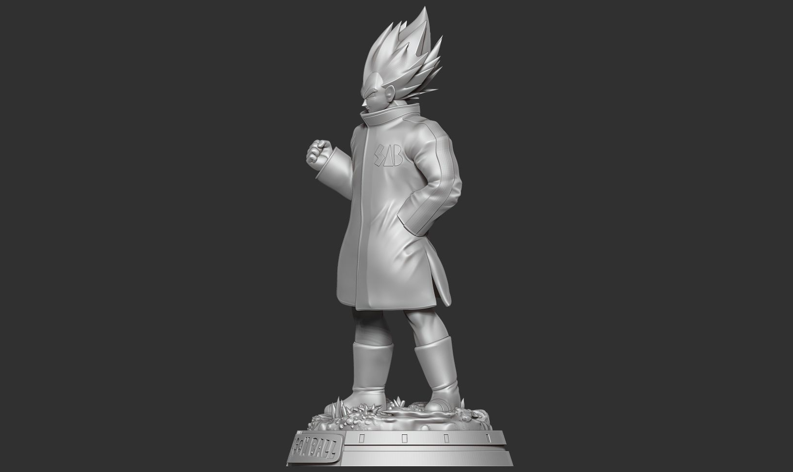 Vegeta In A Green Coat 3D print model_16