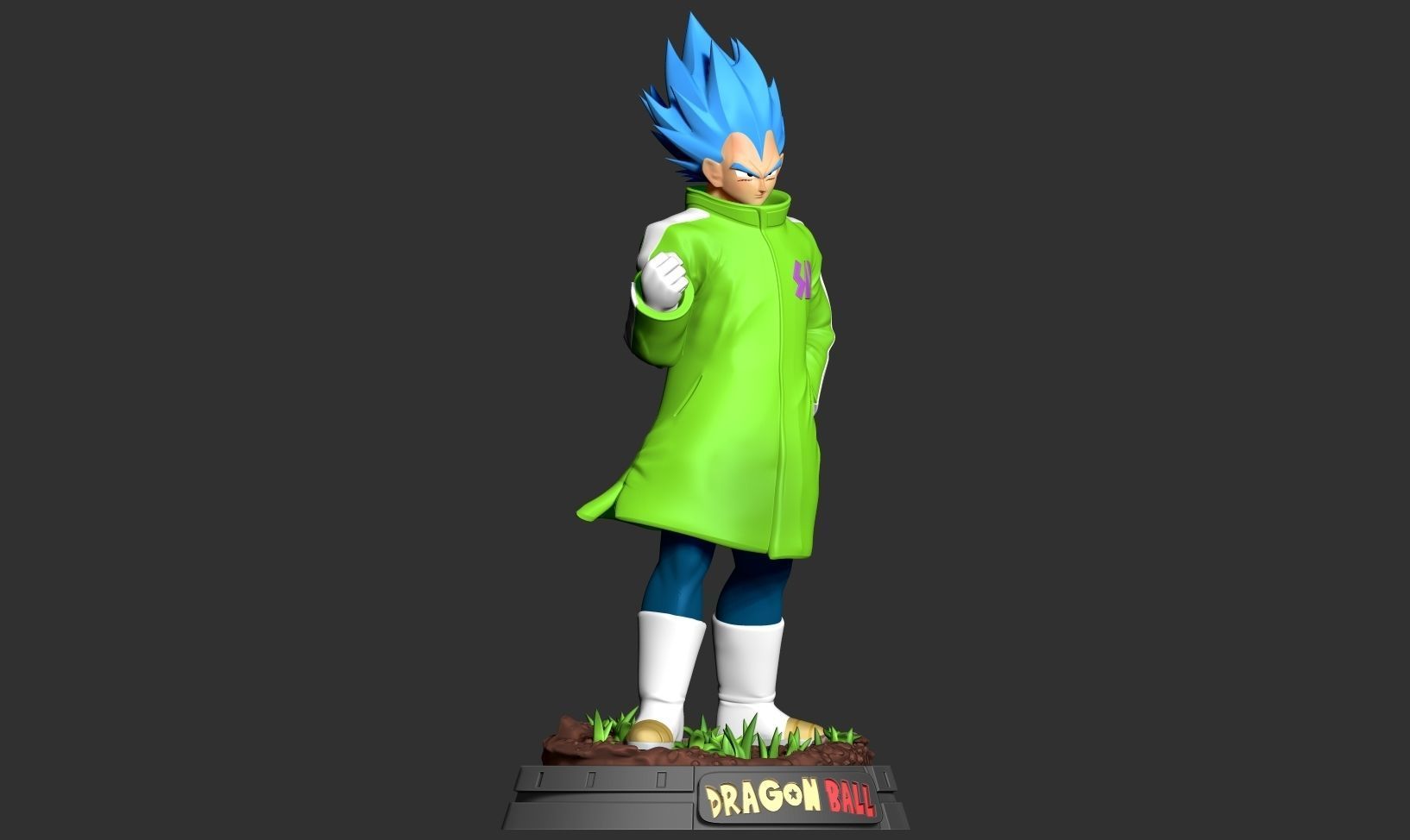 Vegeta In A Green Coat 3D print model_17