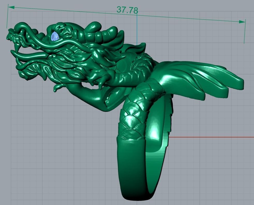 Dragon Ring Men 3D print model_5