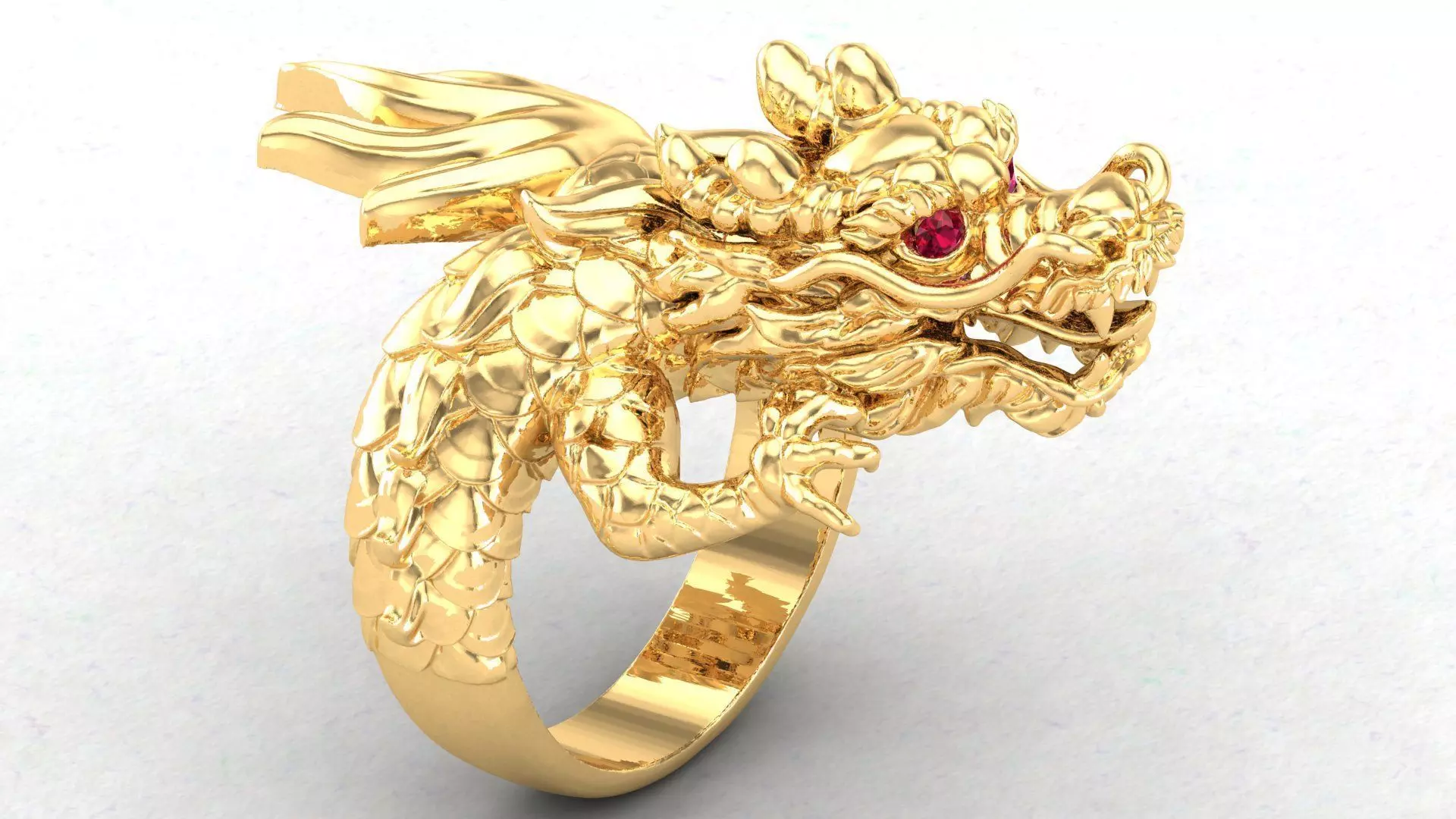 Dragon Ring Men 3D print model_0