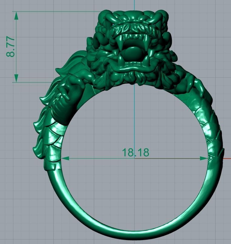 Dragon Ring Men 3D print model_4
