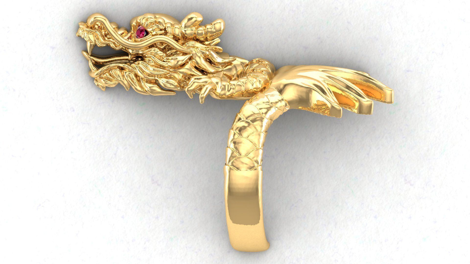 Dragon Ring Men 3D print model_3