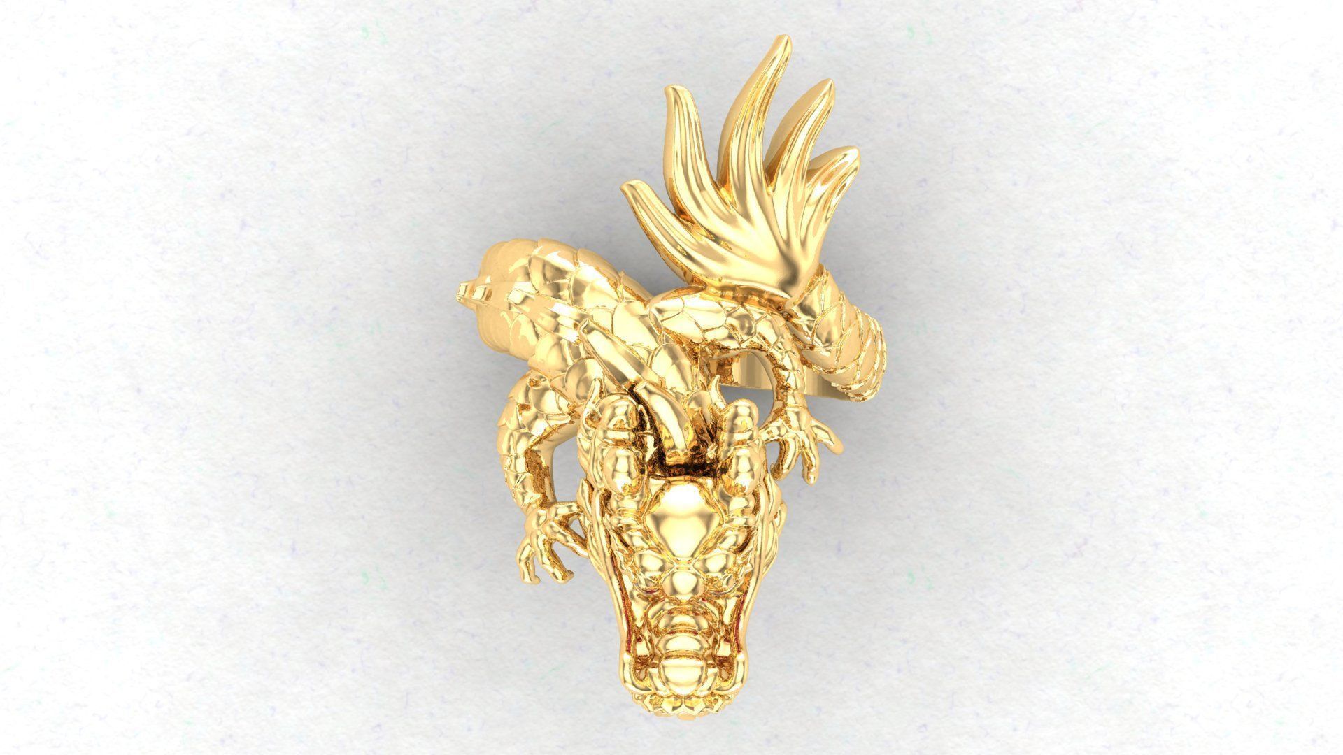 Dragon Ring Men 3D print model_1