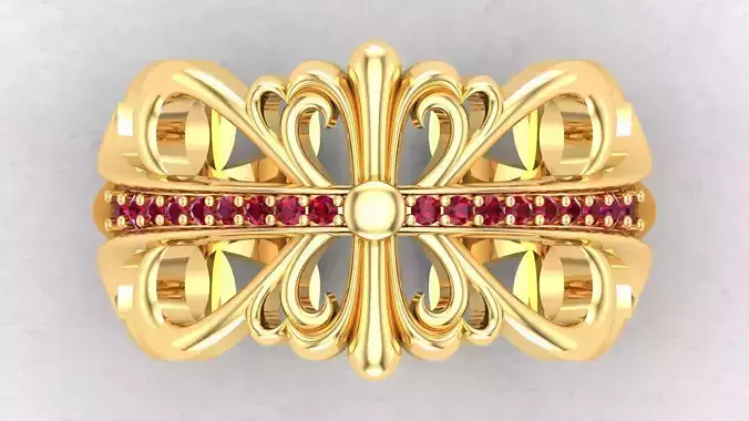 Chorme Hearts Ring for Women