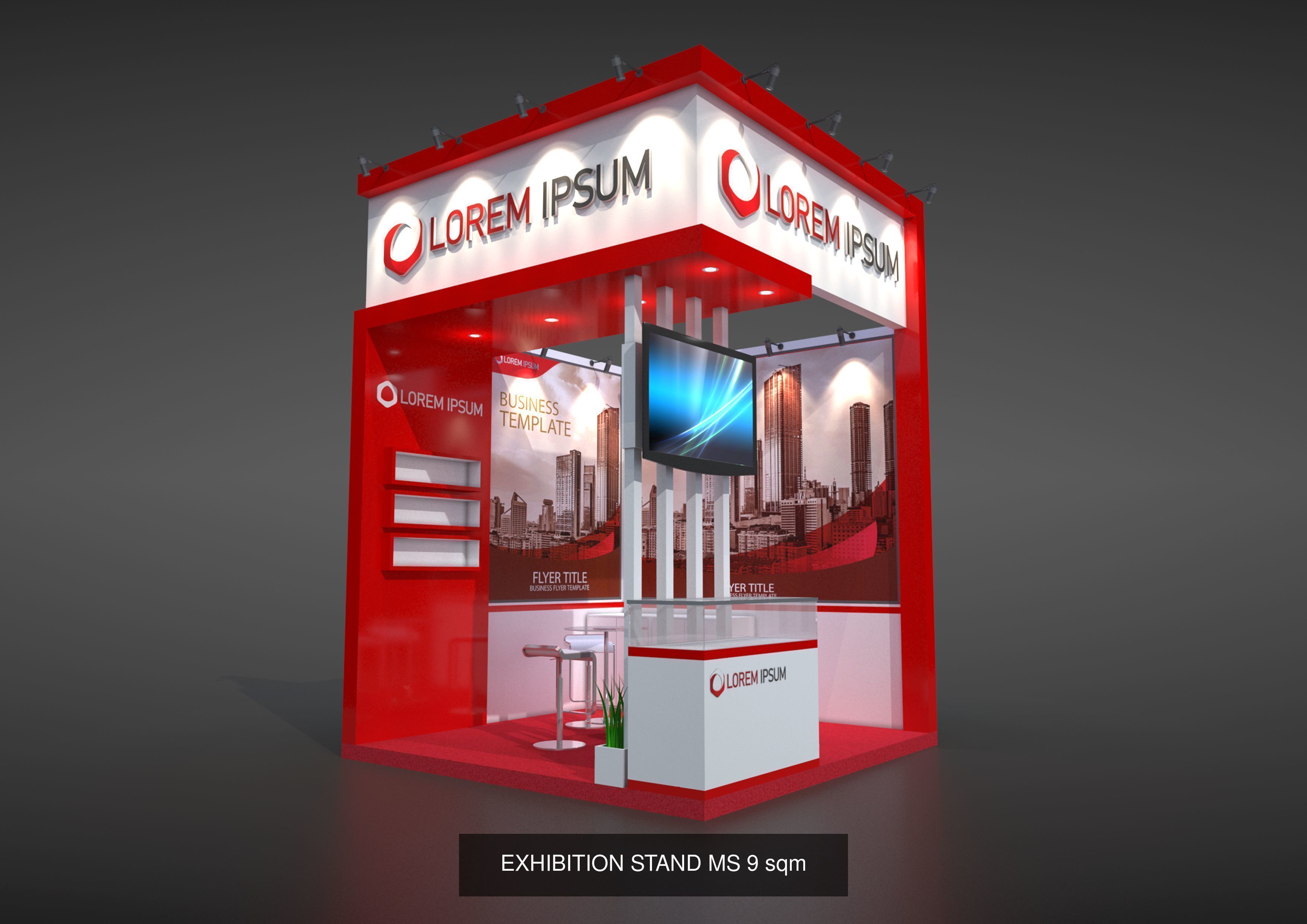 EXHIBITION STAND PACKAGE 04 3D Model Collection_3