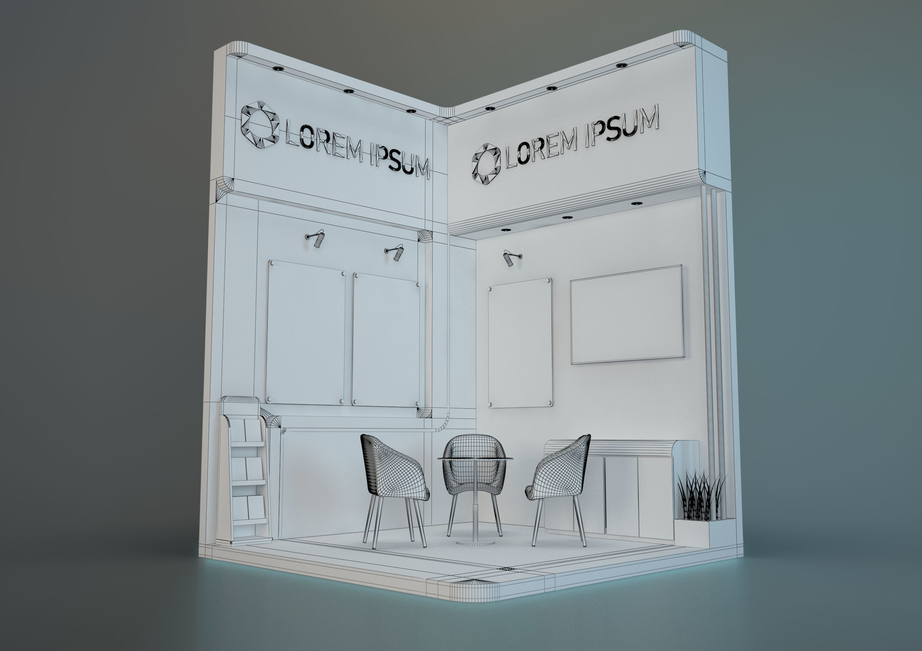 EXHIBITION STAND PACKAGE 04 3D Model Collection_6