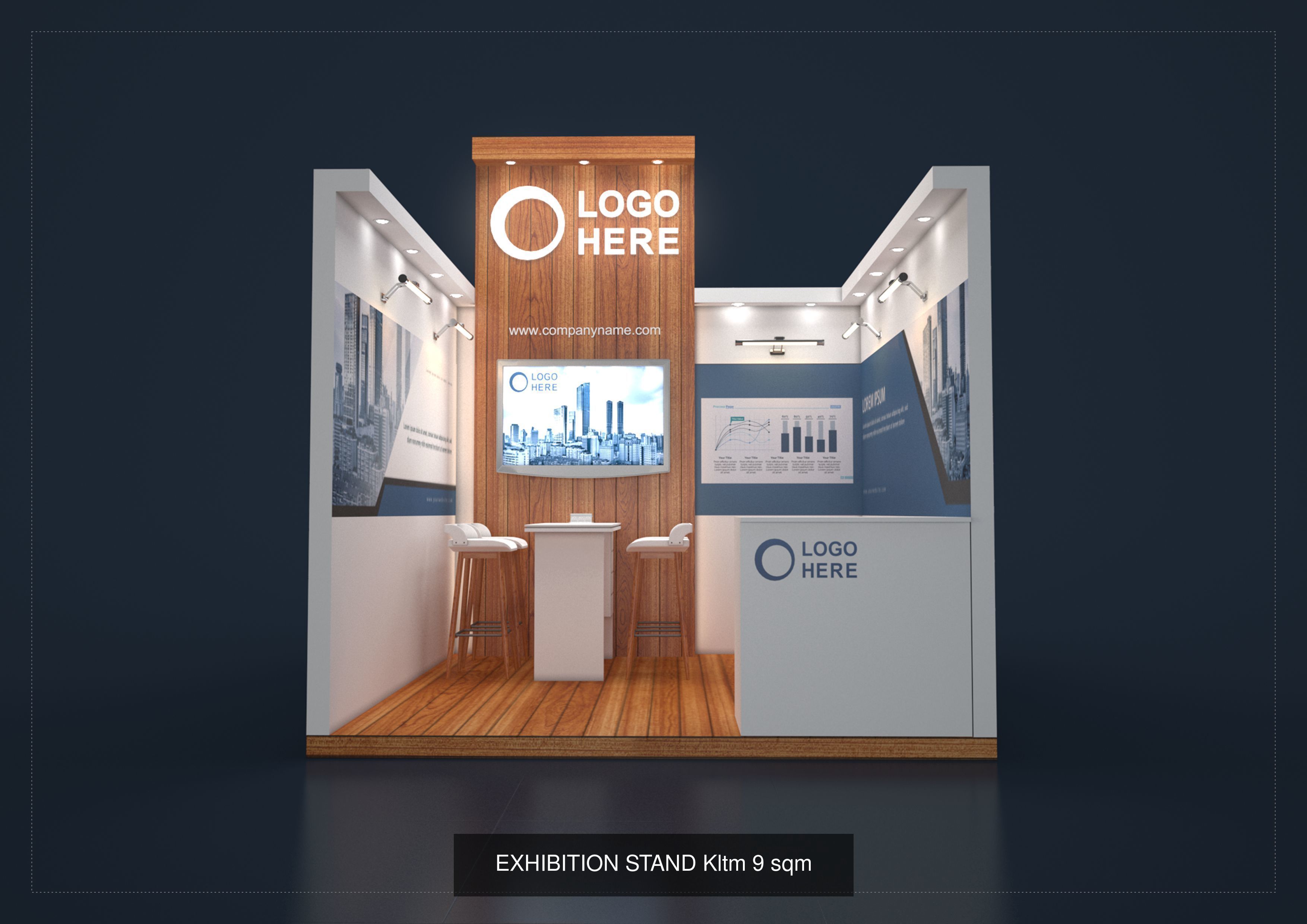 EXHIBITION STAND PACKAGE 04 3D Model Collection_7