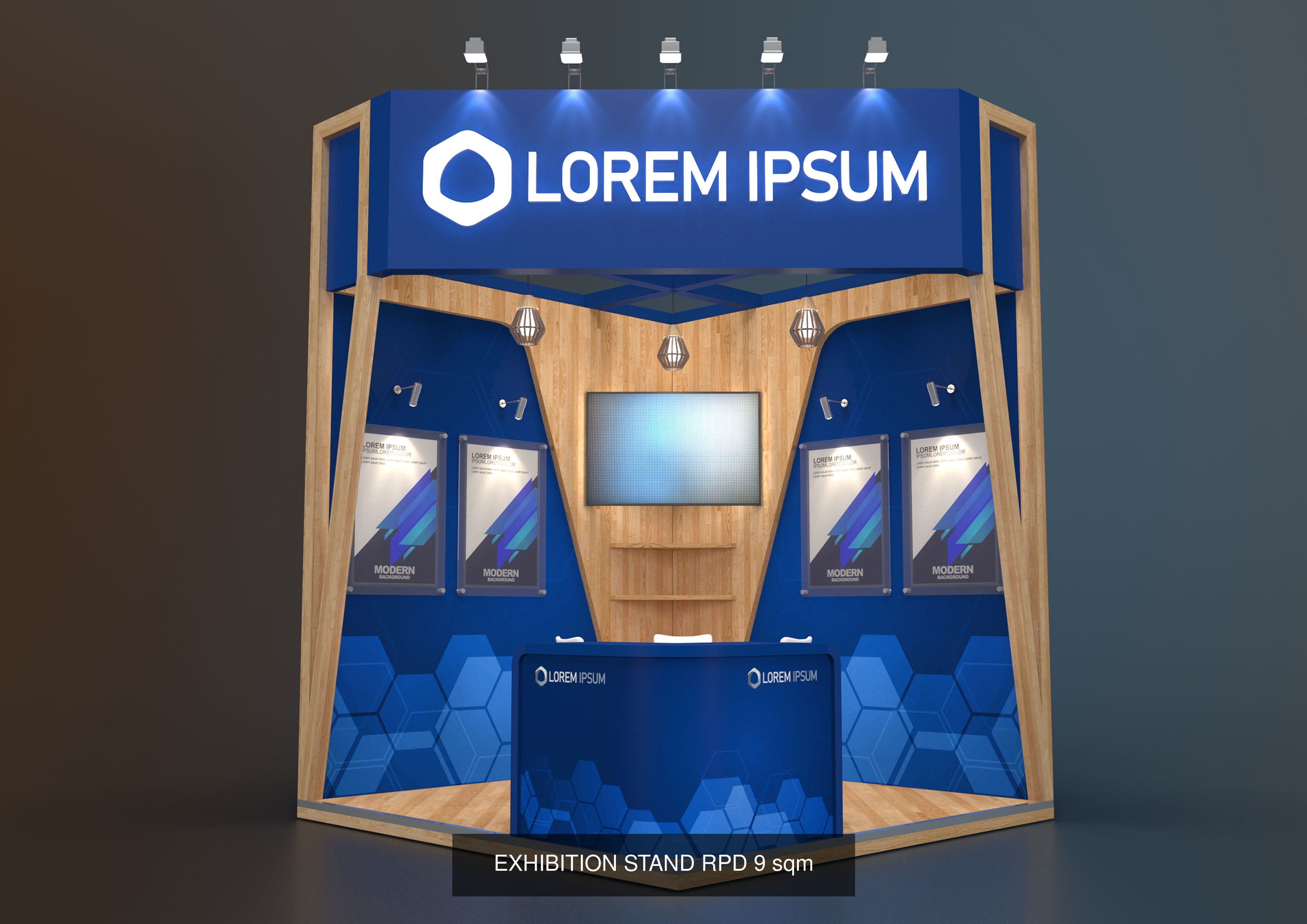 EXHIBITION STAND PACKAGE 04 3D Model Collection_1