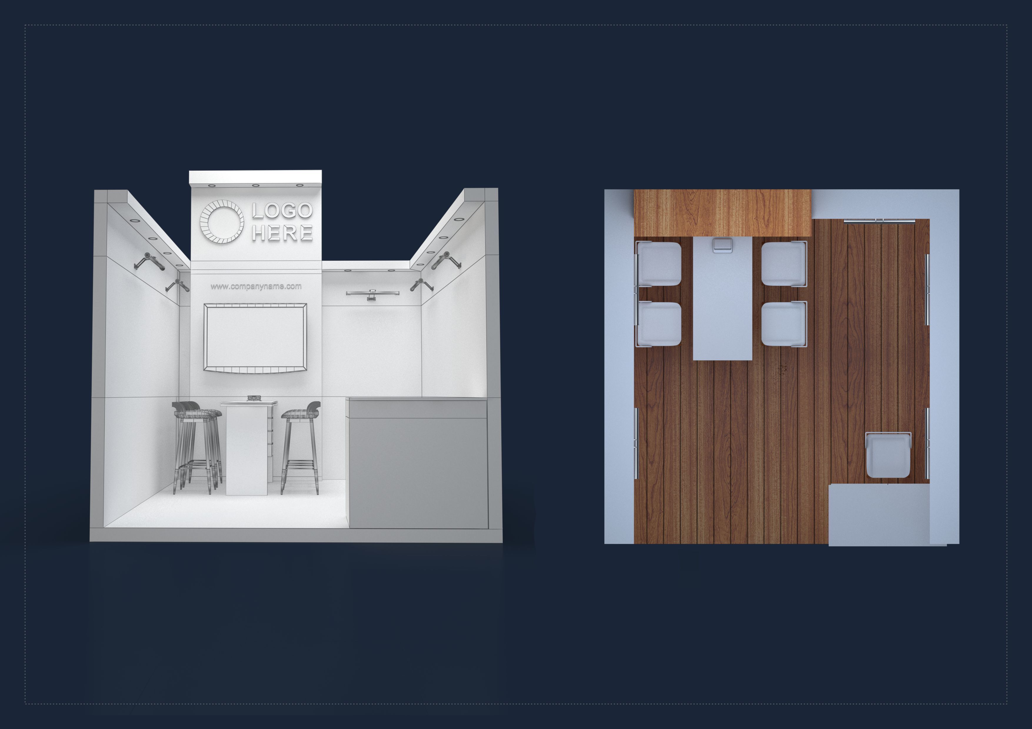 EXHIBITION STAND PACKAGE 04 3D Model Collection_8