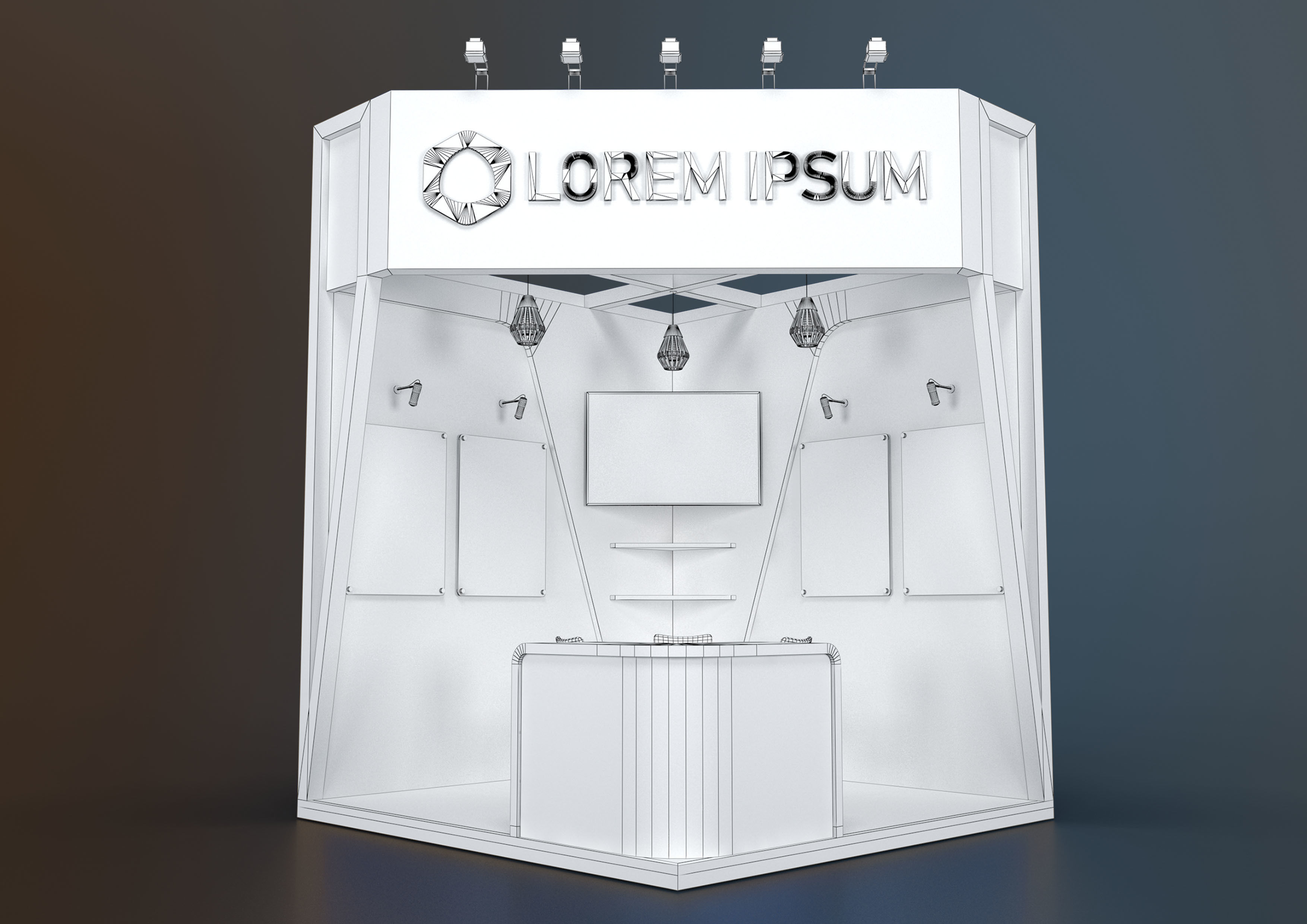 EXHIBITION STAND PACKAGE 04 3D Model Collection_2