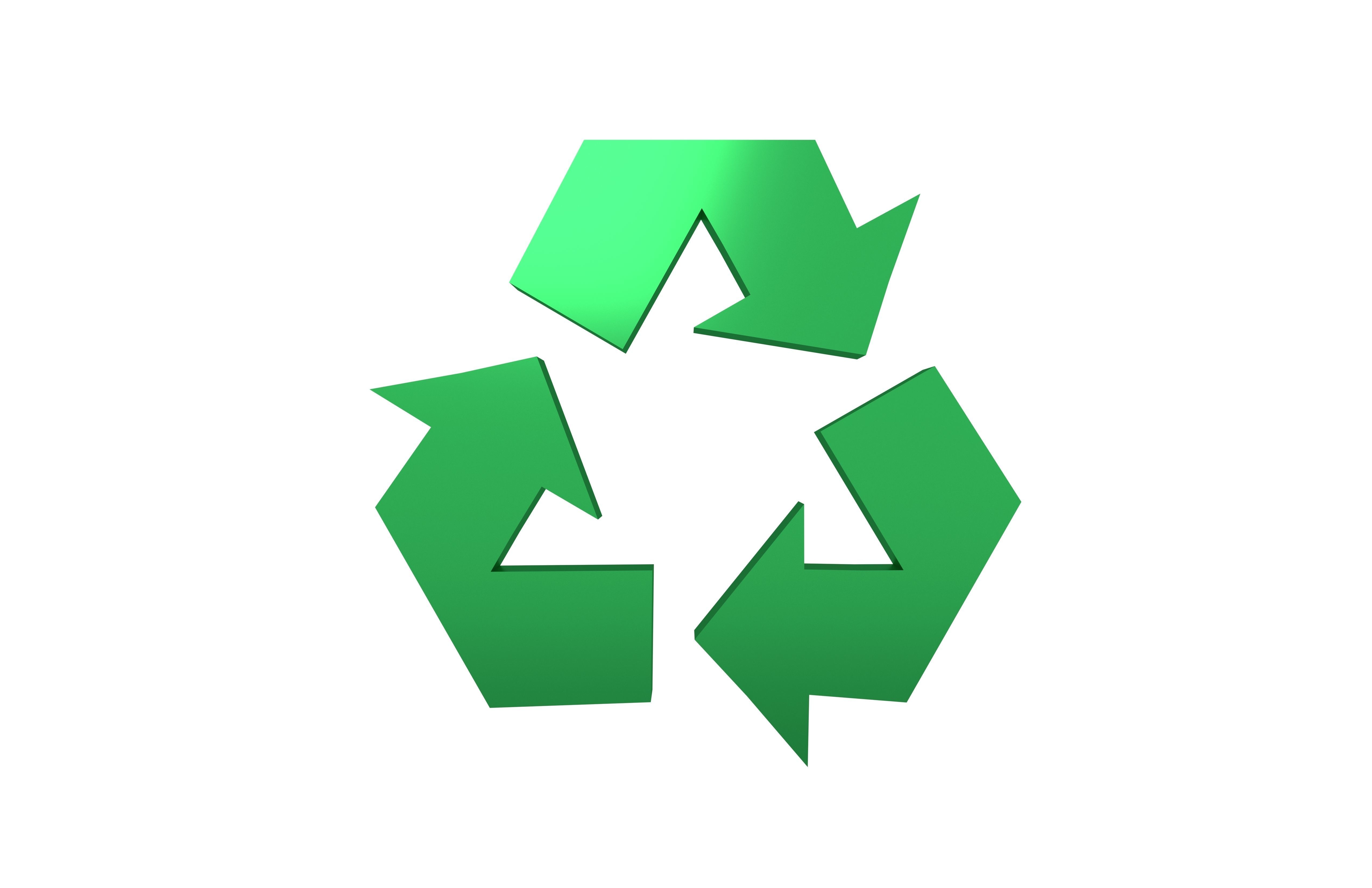 Recycle Symbols v2 007 Low-poly 3D model_1