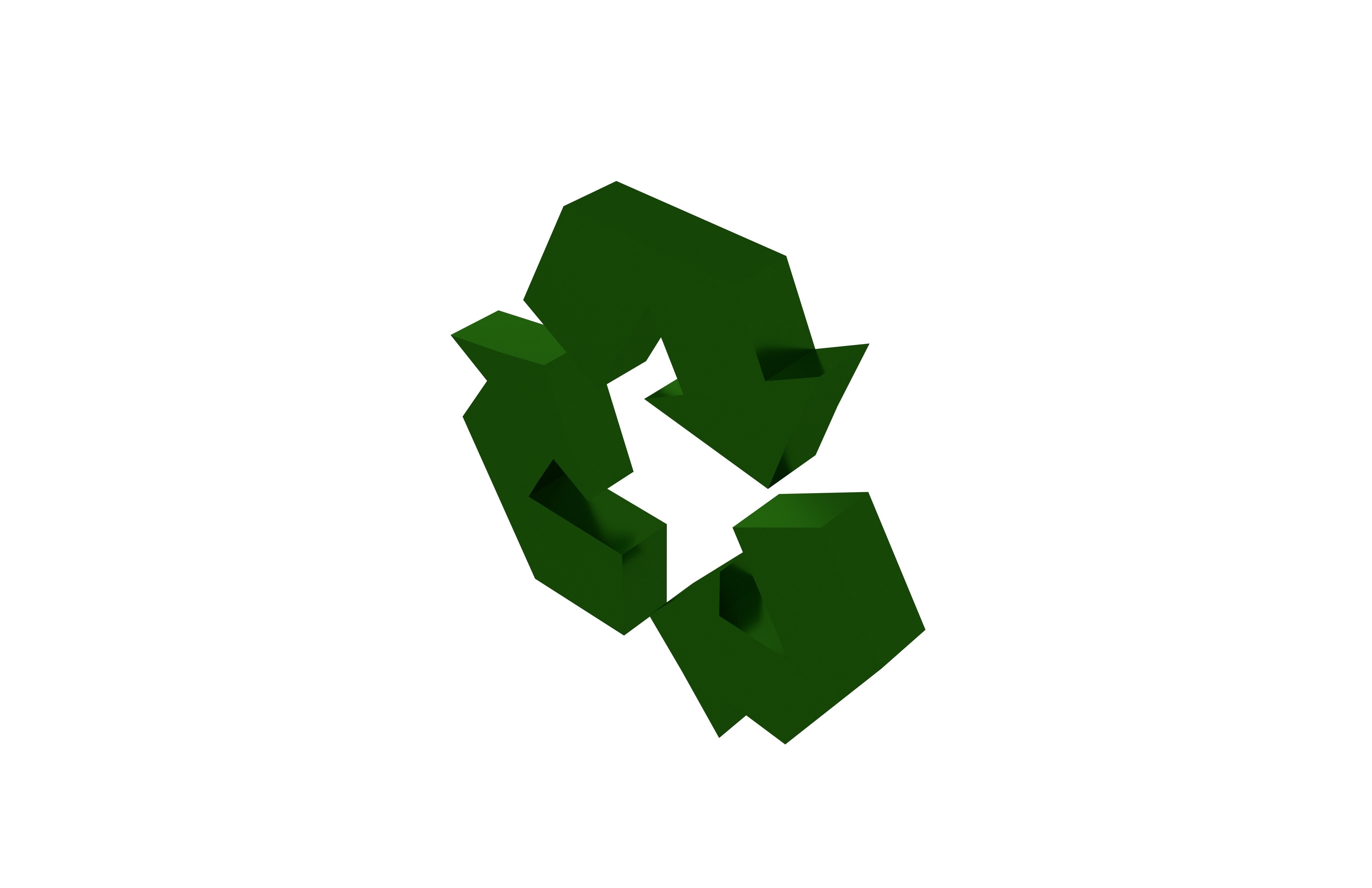 Recycle Symbols v2 008 Low-poly 3D model_3