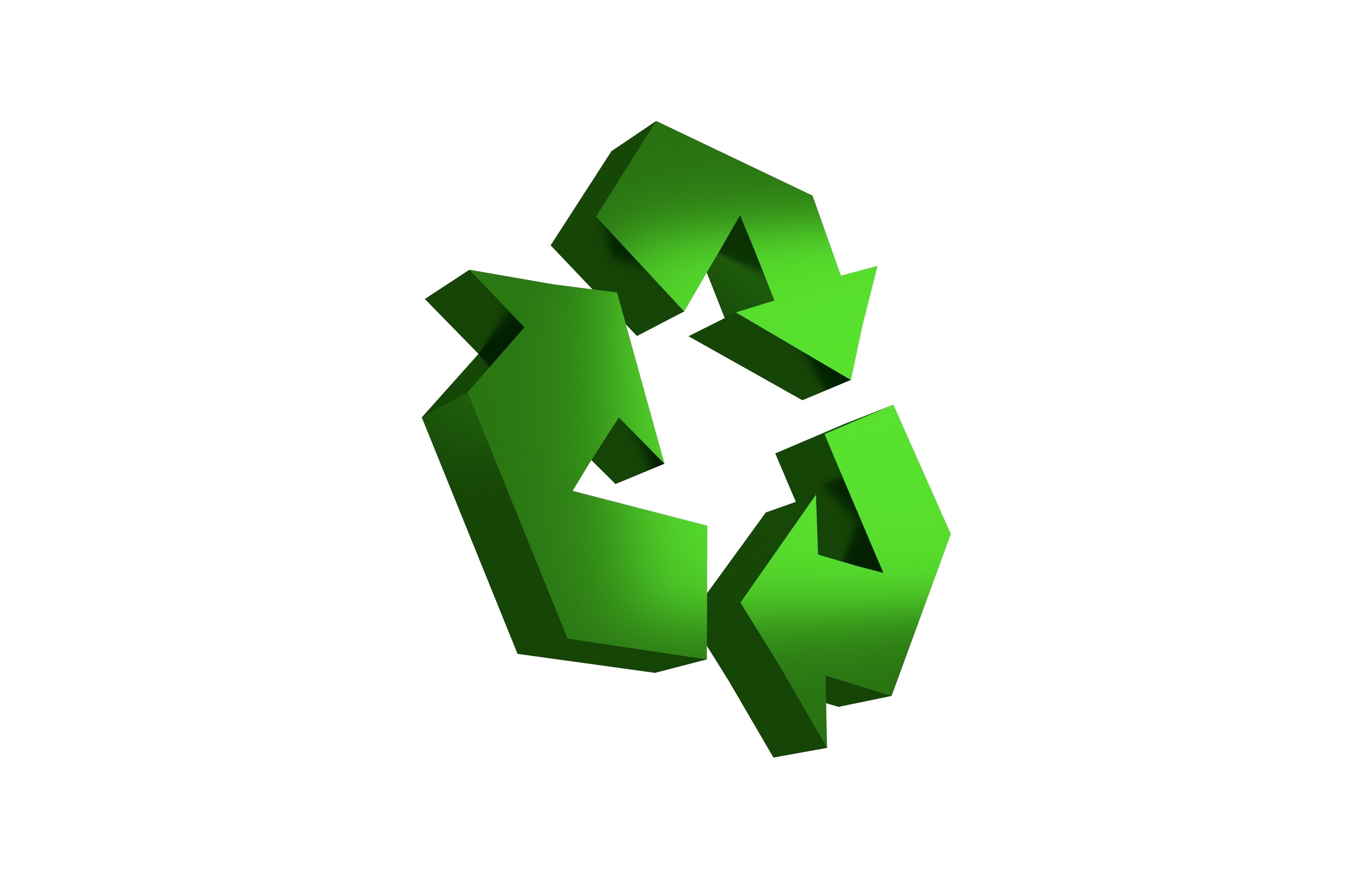 Recycle Symbols v2 008 Low-poly 3D model_1