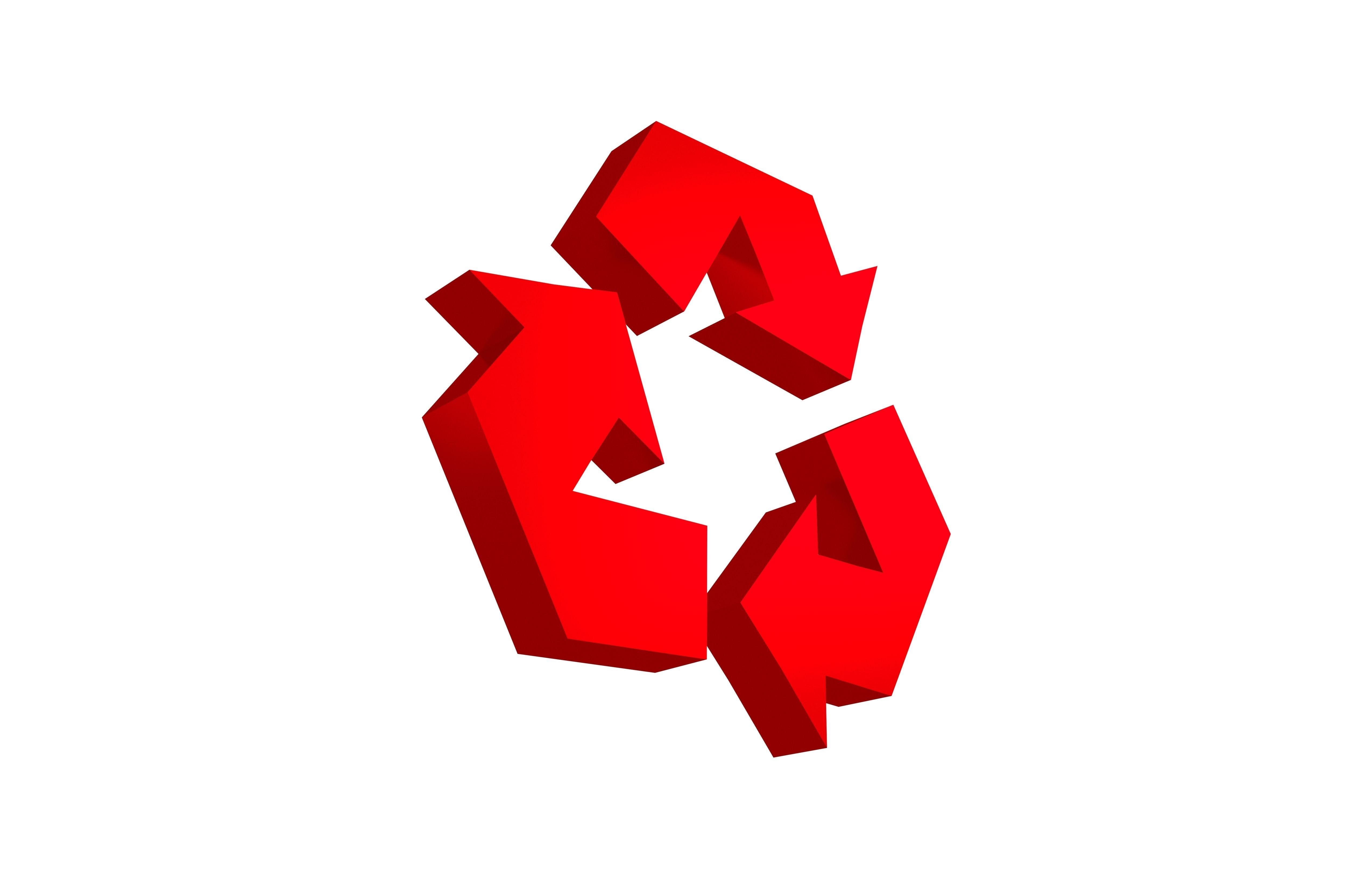 Recycle Symbols v2 010 Low-poly 3D model_2