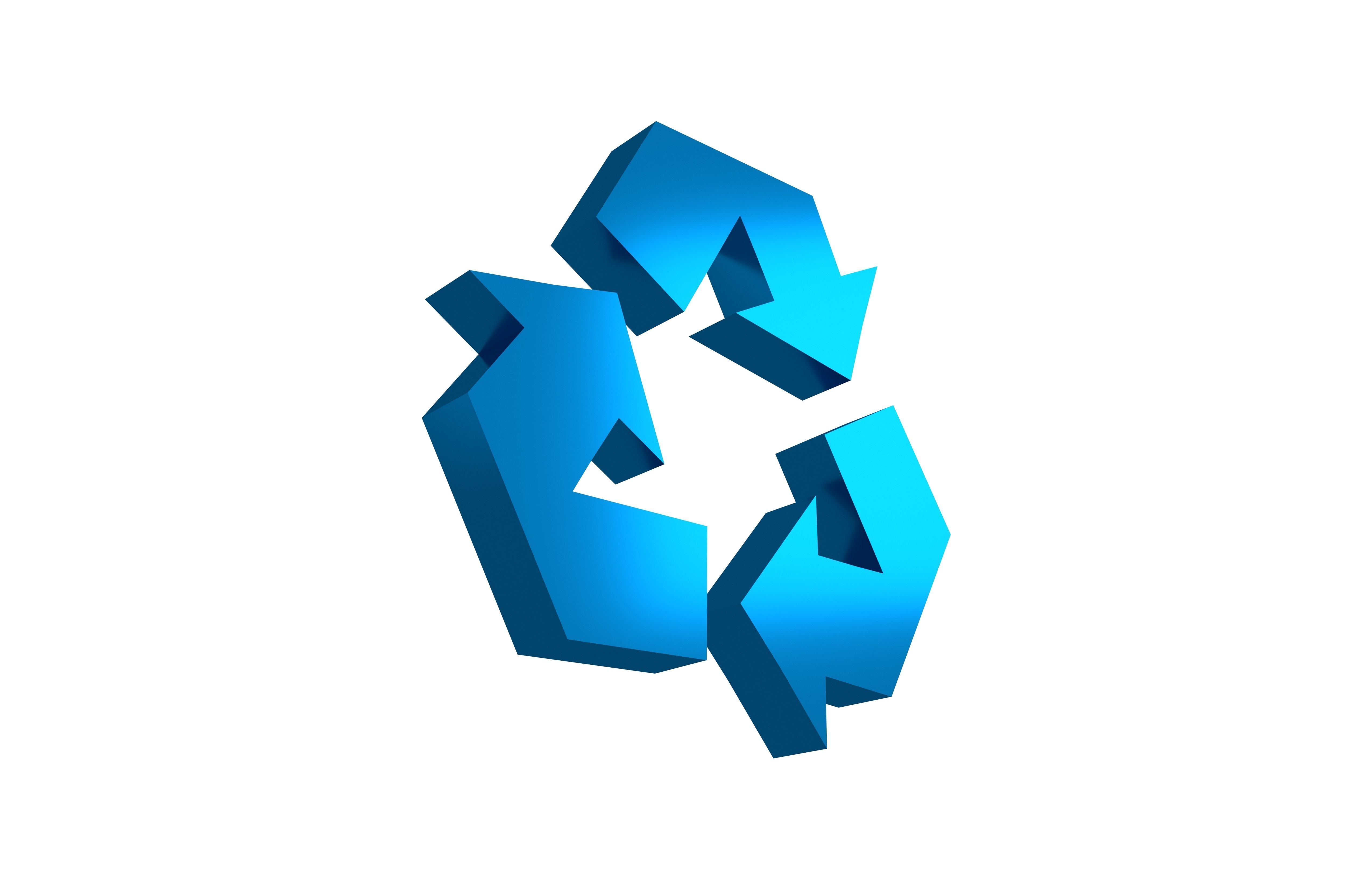 Recycle Symbols v2 011 Low-poly 3D model_3