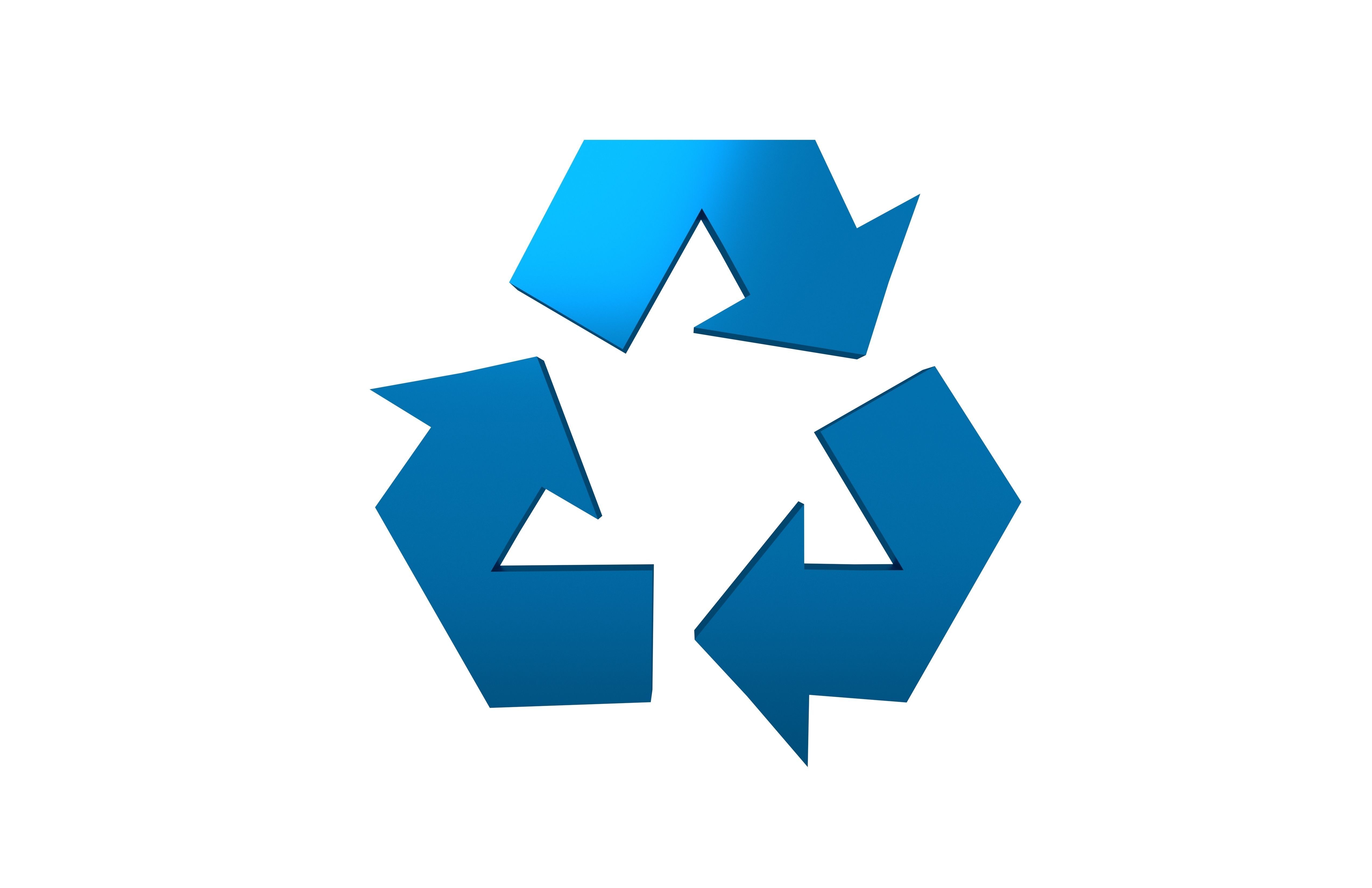 Recycle Symbols v2 011 Low-poly 3D model_1