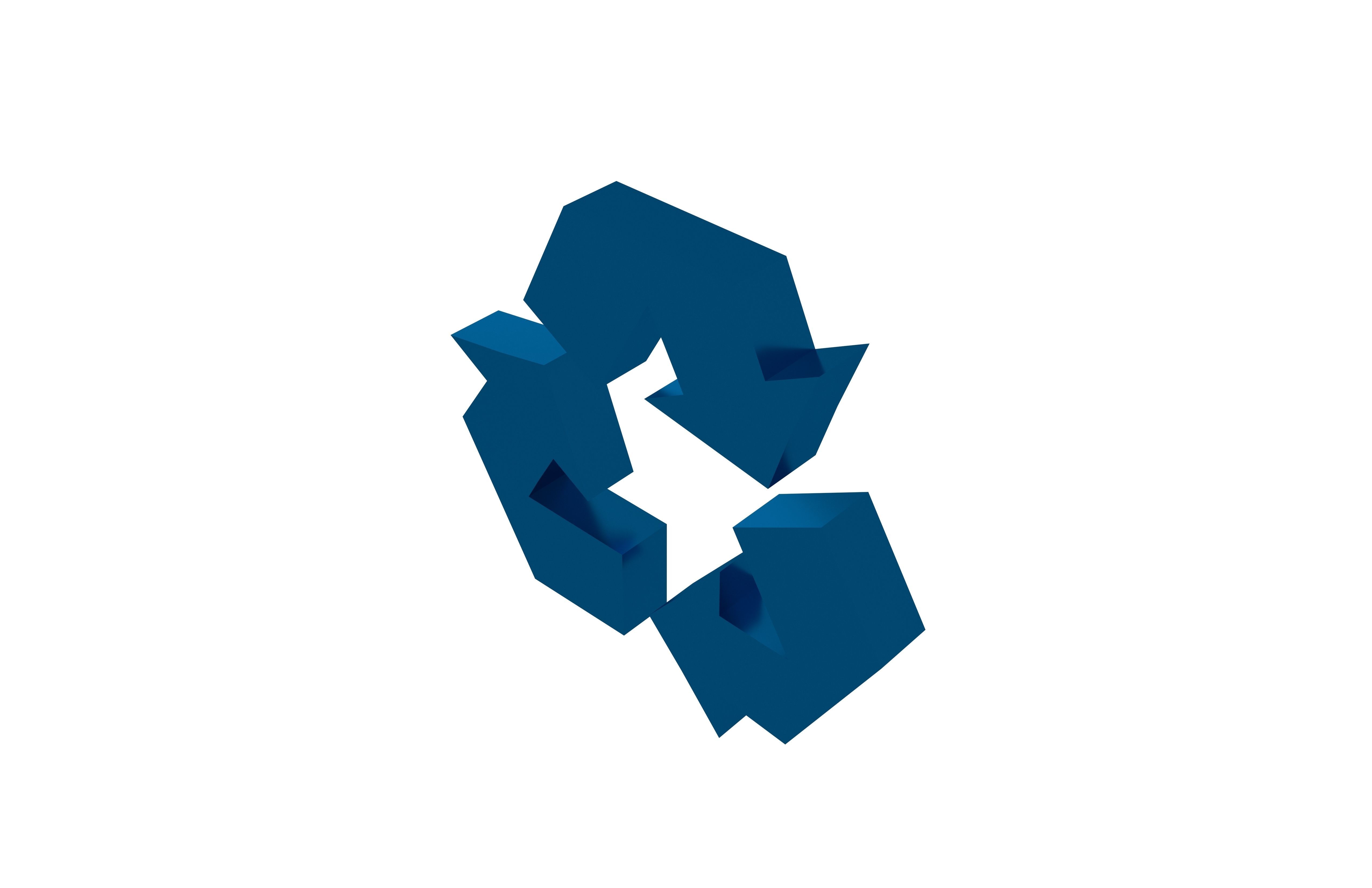 Recycle Symbols v2 011 Low-poly 3D model_2