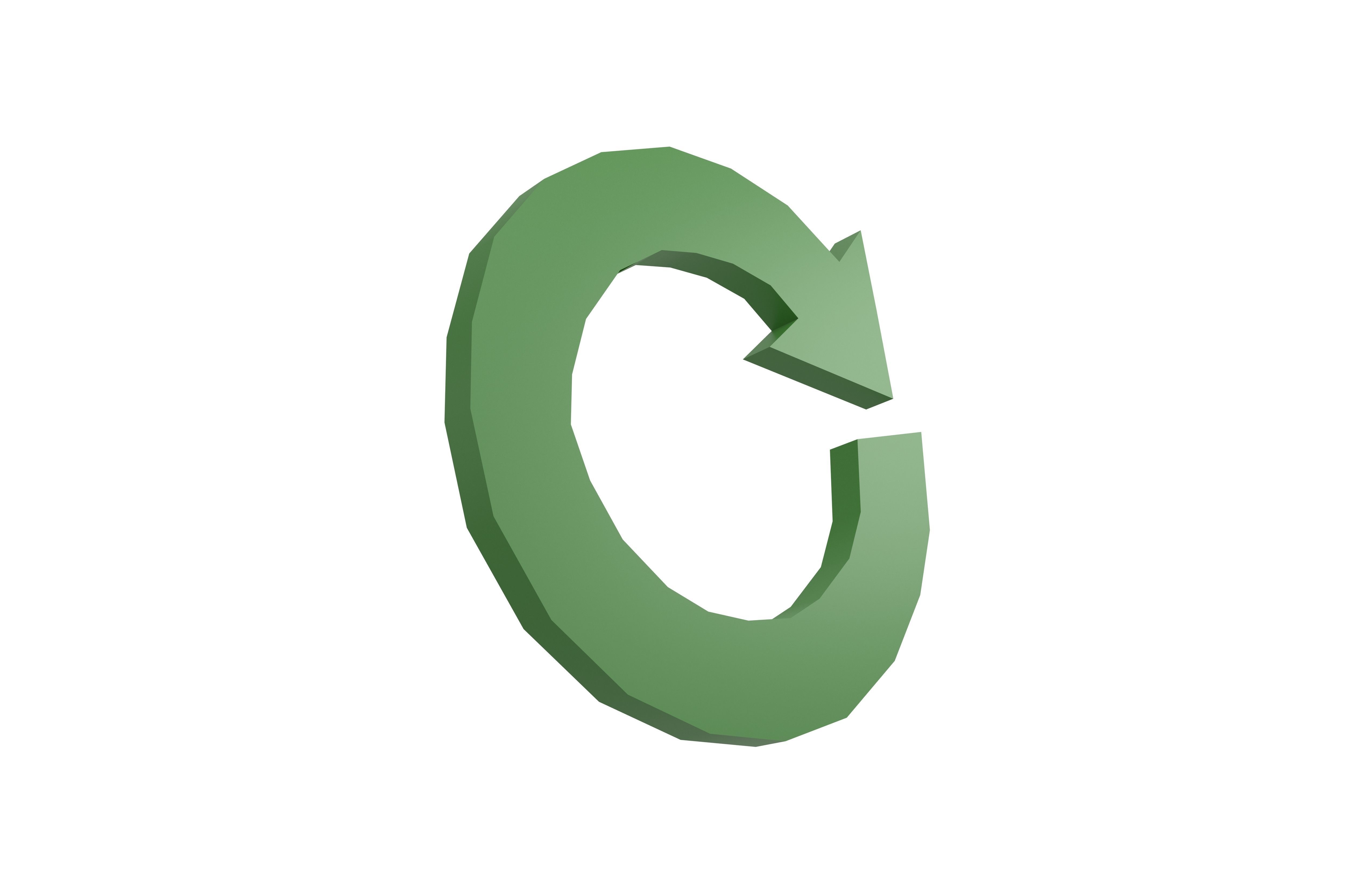 Recycle Symbols v3 002 Low-poly 3D model_2