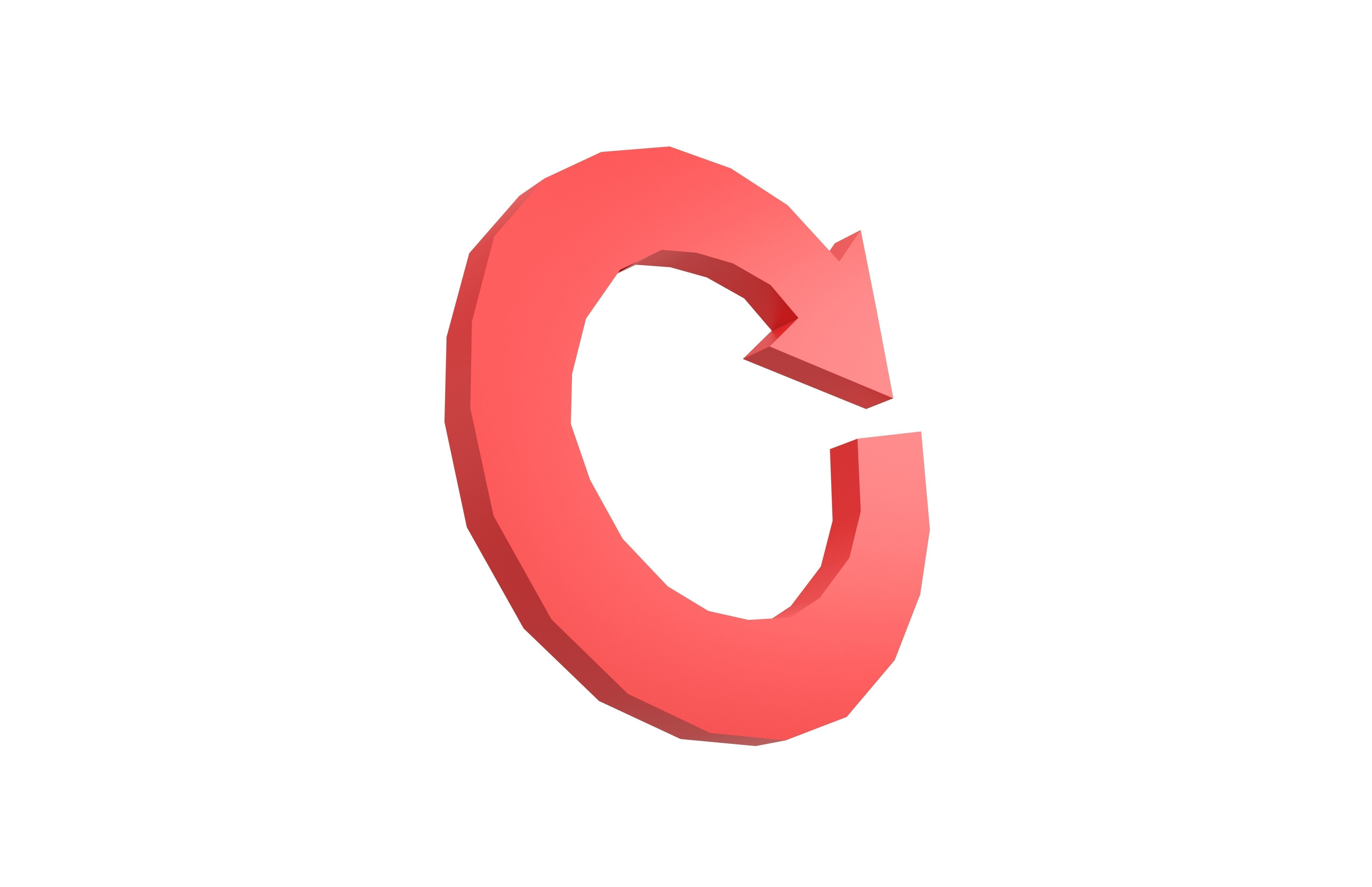 Recycle Symbols v3 003 Low-poly 3D model_2