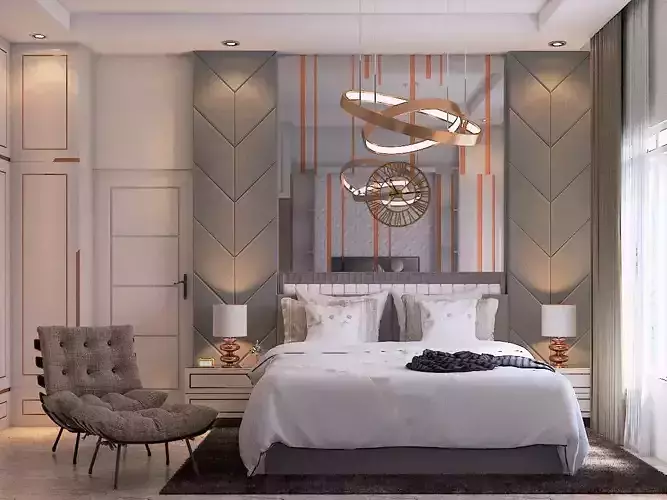 Vray Full Pack - 3D Scene Sketchup Master Bedroom 3D model