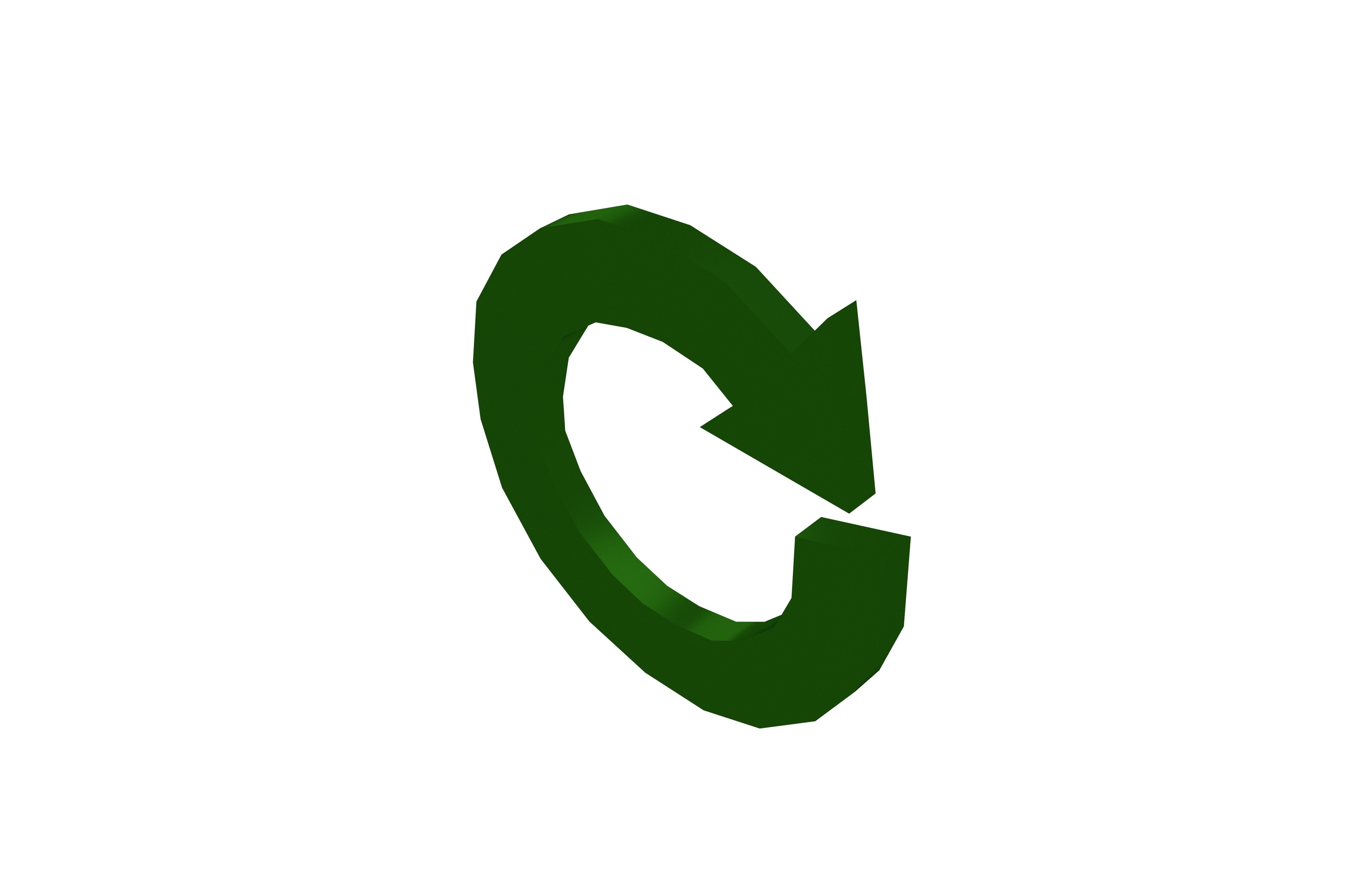 Recycle Symbols v3 008 Low-poly 3D model_3