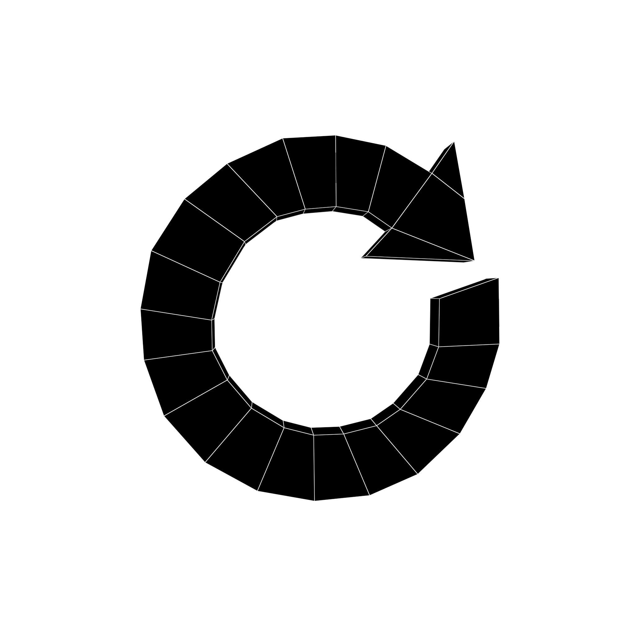 Recycle Symbols v3 008 Low-poly 3D model_5