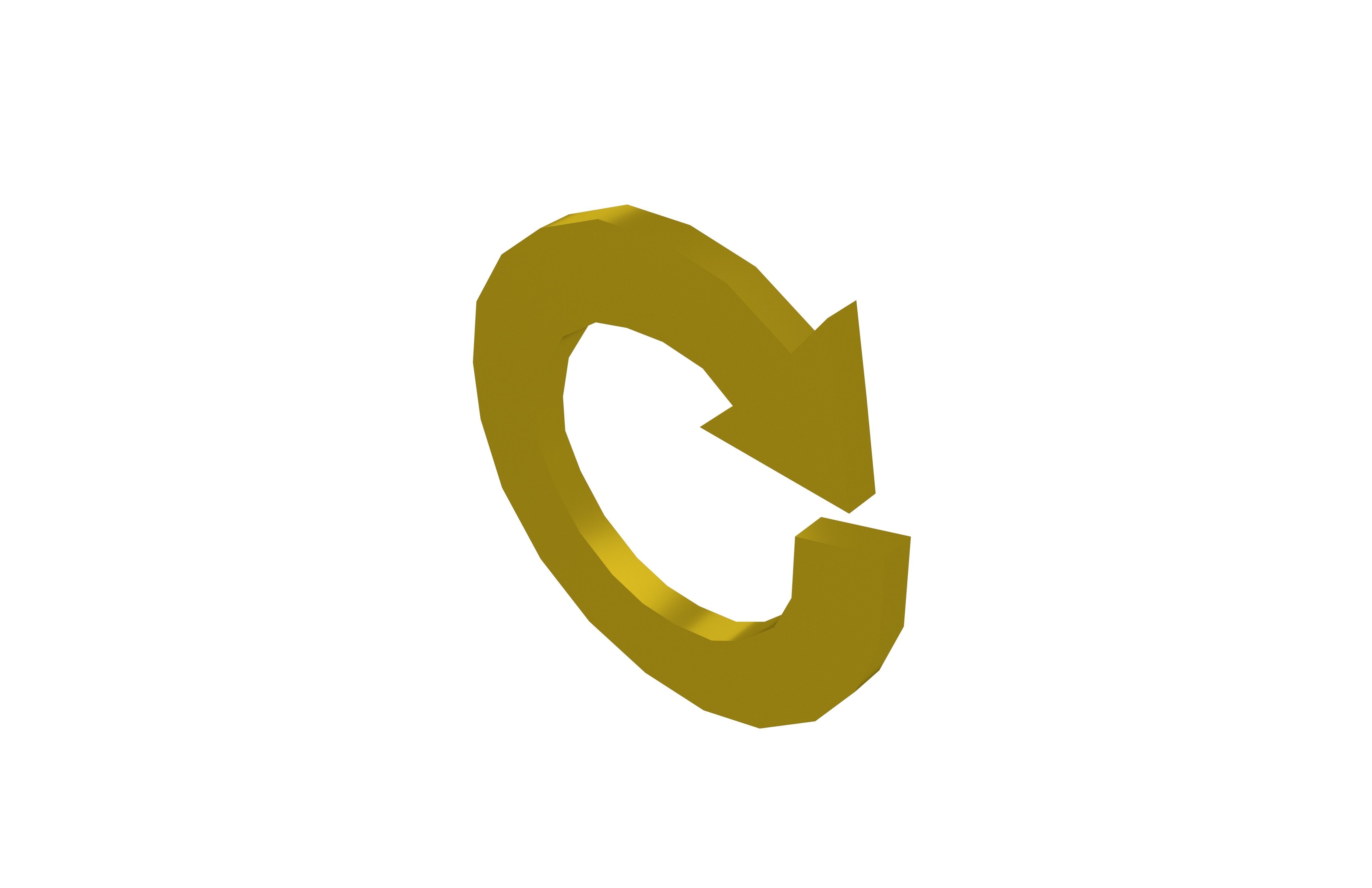 Recycle Symbols v3 009 Low-poly 3D model_2