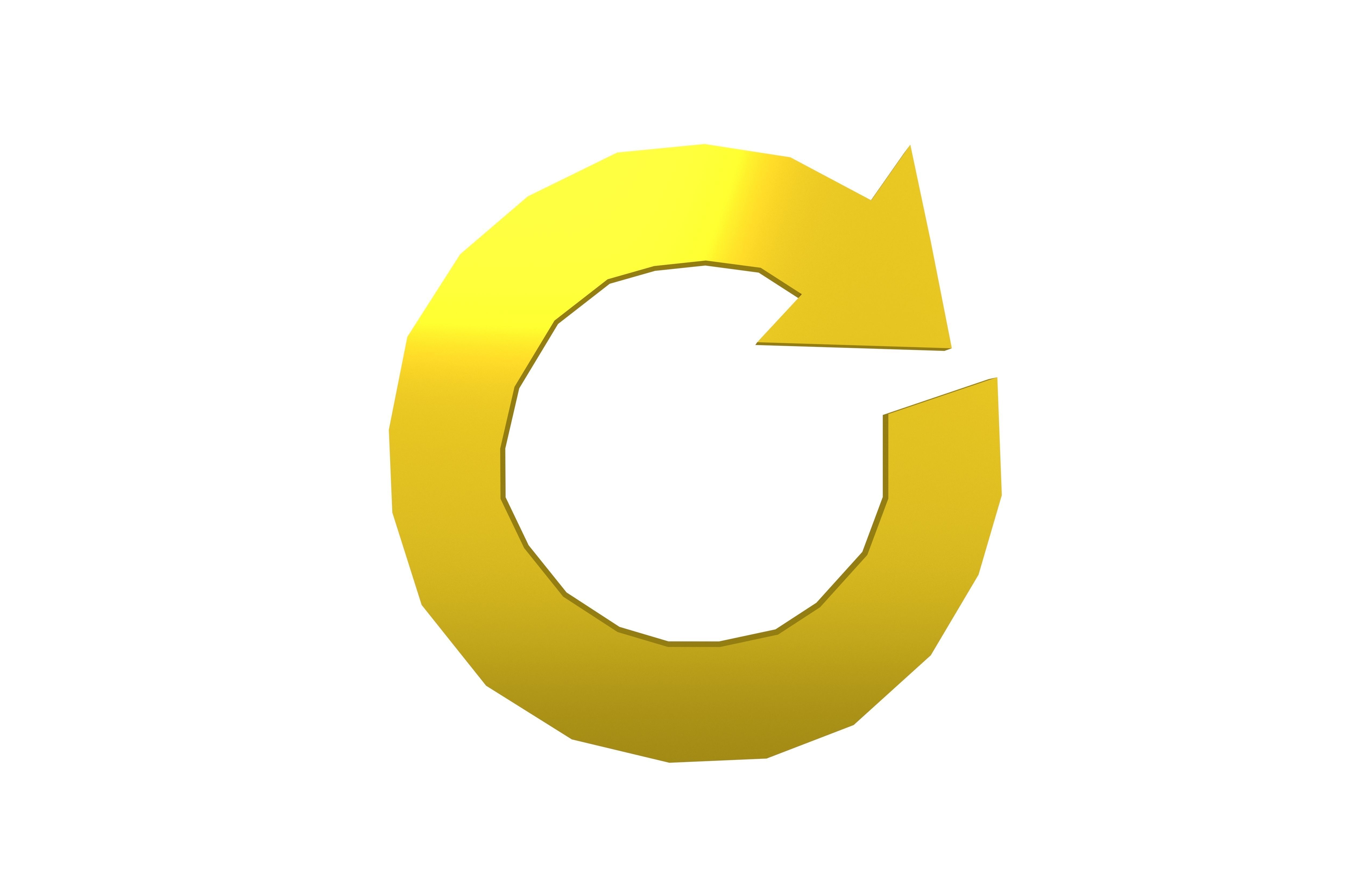 Recycle Symbols v3 009 Low-poly 3D model_1