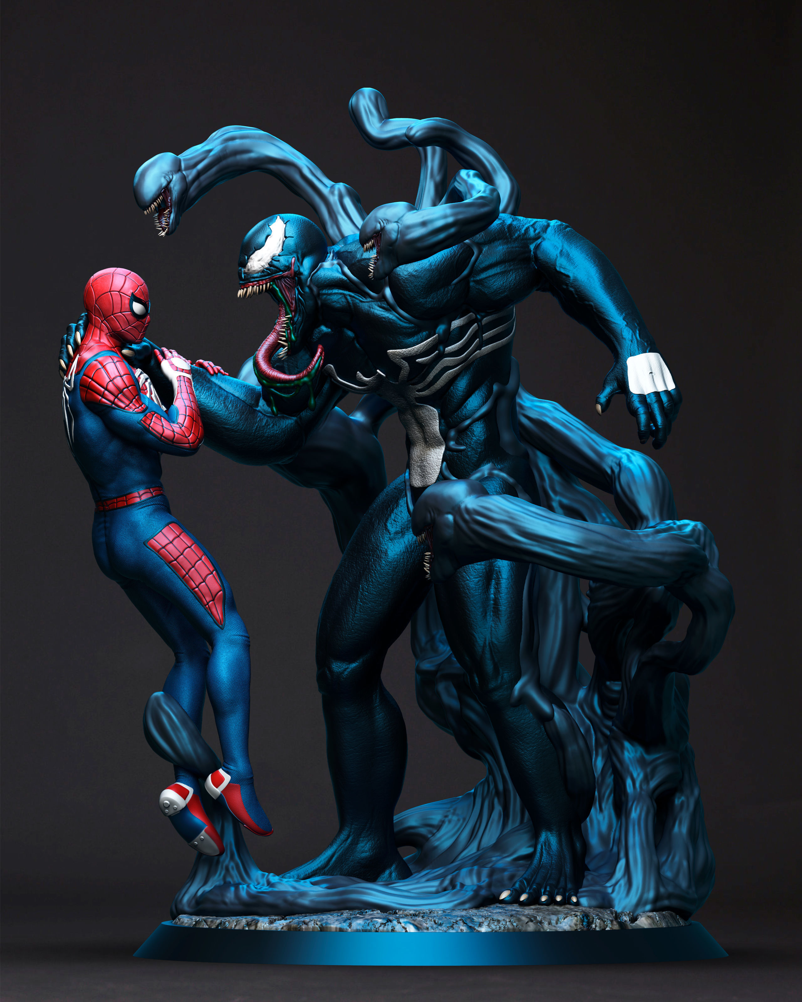 Venom vs Spiderman 3D print model 3D print model_6
