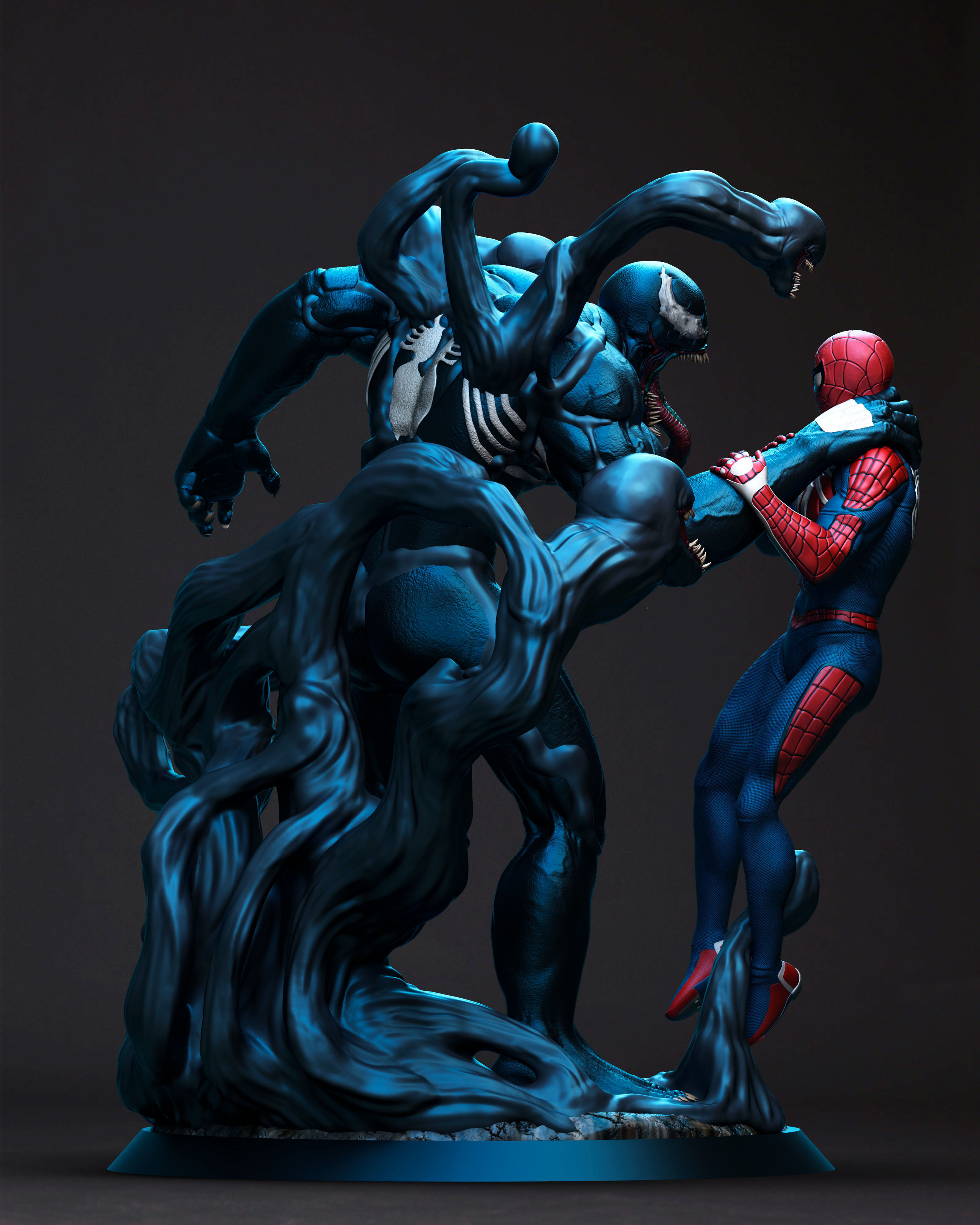 Venom vs Spiderman 3D print model 3D print model_4