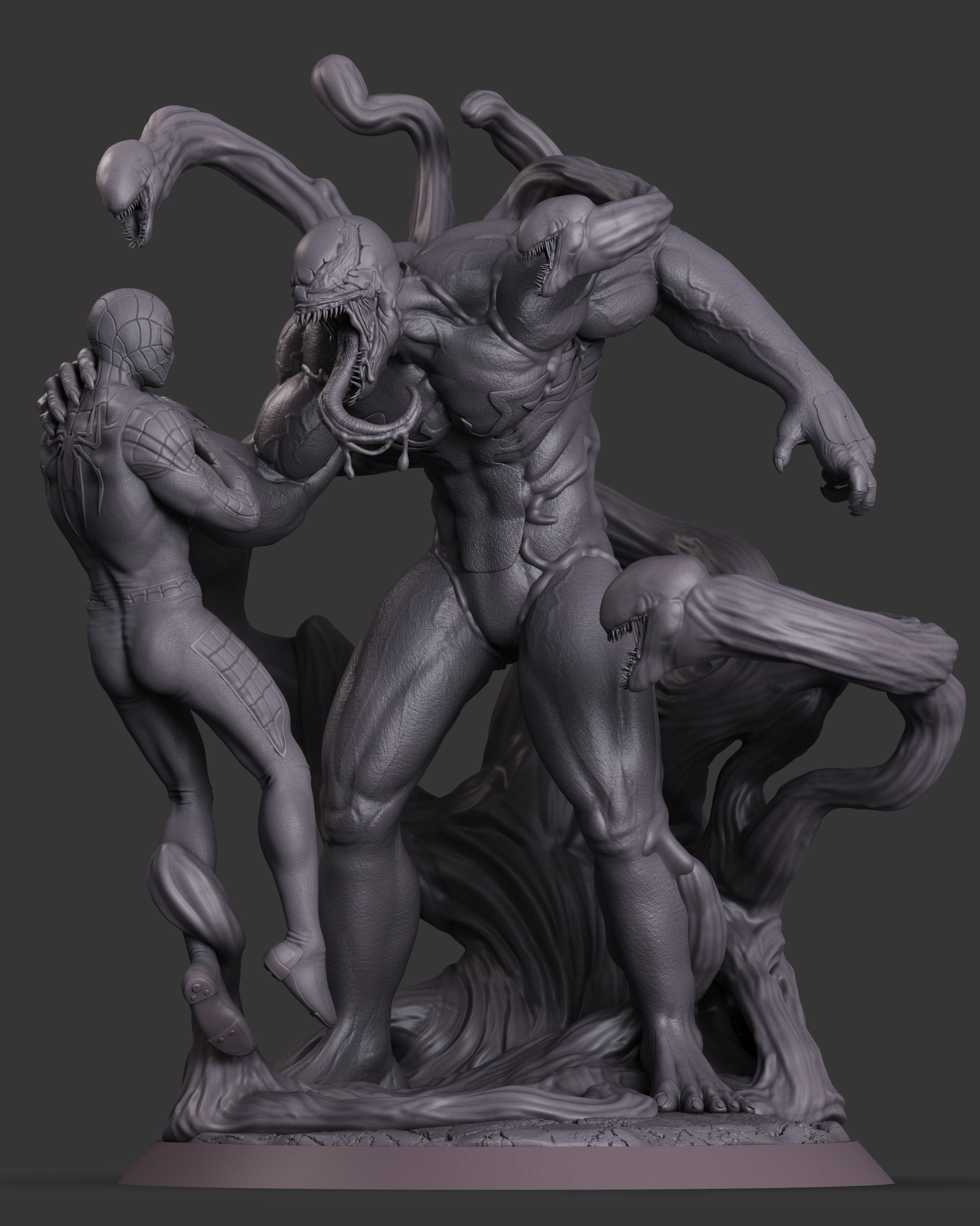 Venom vs Spiderman 3D print model 3D print model_7