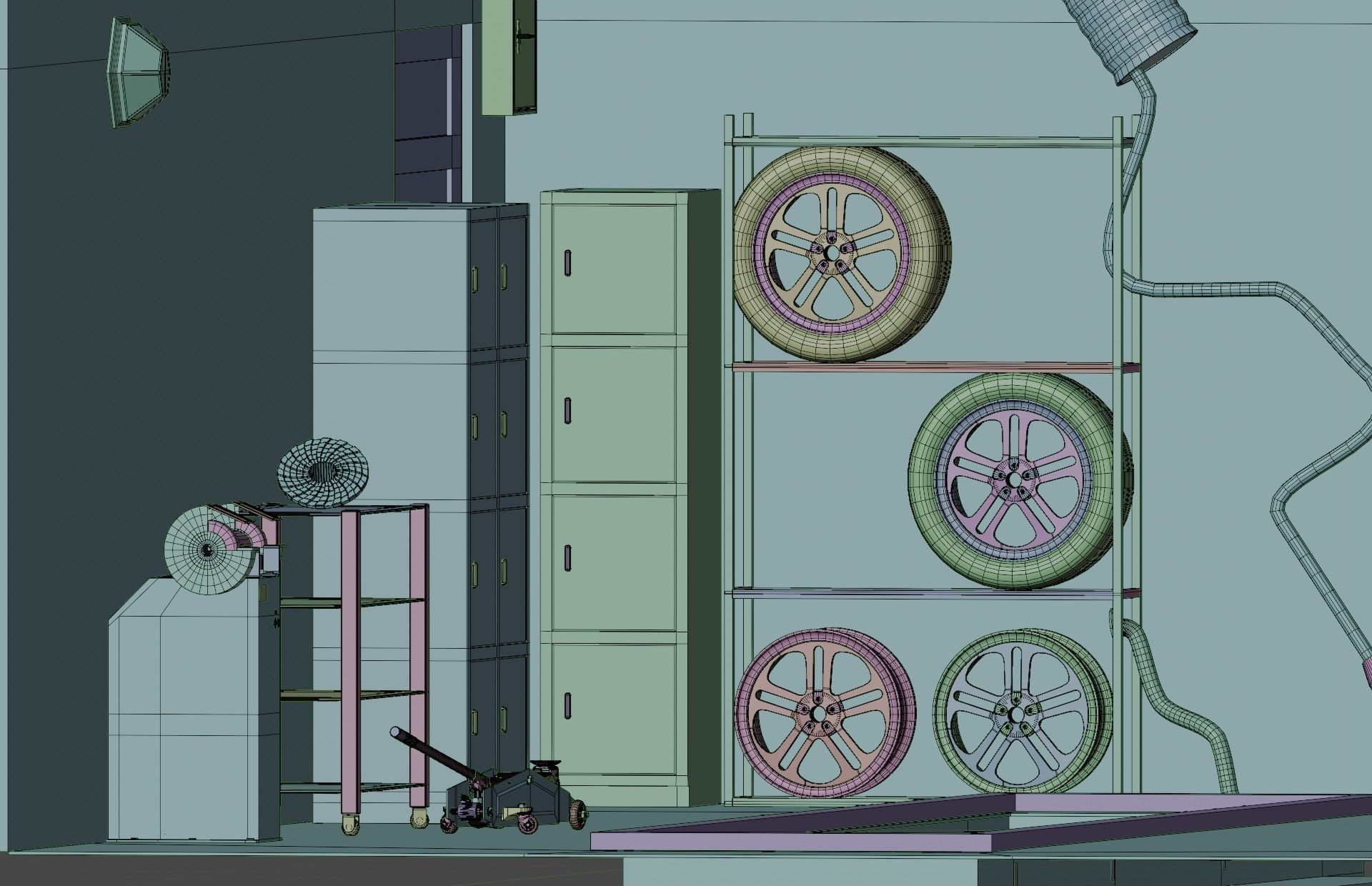 Auto Repair Shop  High Detail Garage Low-poly 3D model_5