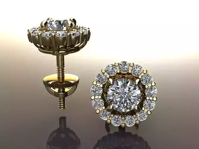 Solitaire Diamond Earring Jacket 3MM50