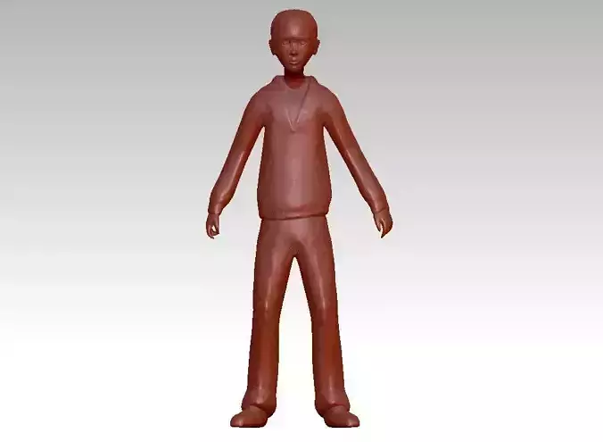 young boy character 3D print model
