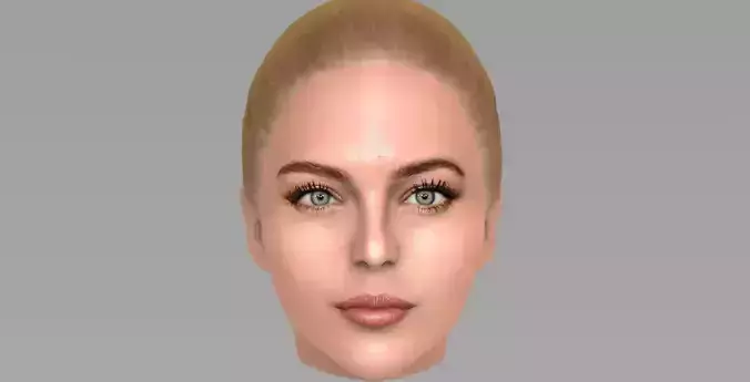 Beautiful blonde woman head TYPE 8