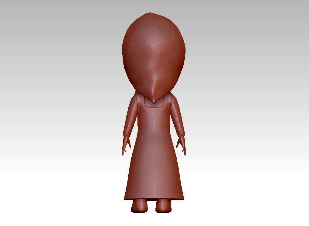 anna girl 3D print model_12