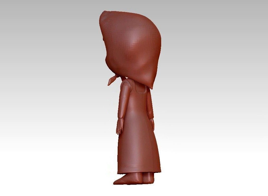 anna girl 3D print model_15
