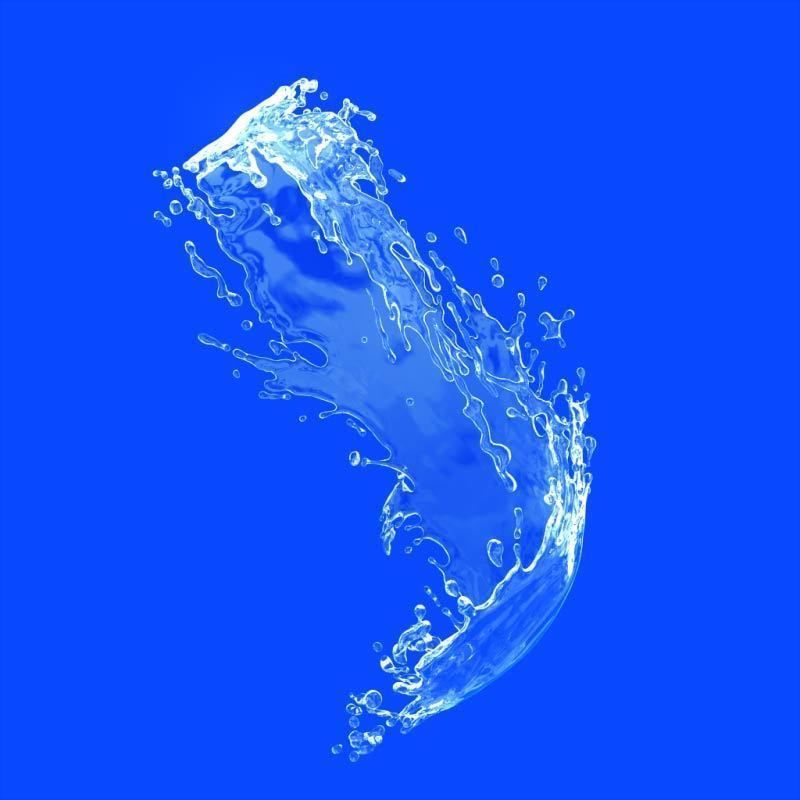 Water splash 3d model 3D model 3D model_3