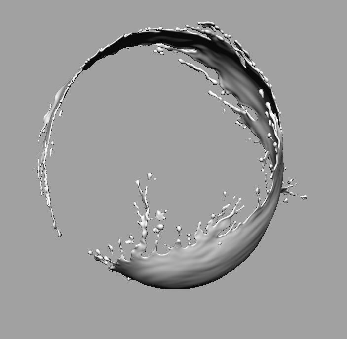 Water splash 3d model 3D model 3D model_12