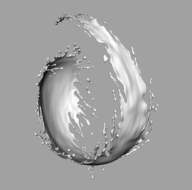 Water splash 3d model 3D model 3D model_13